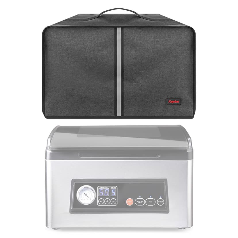 Kingshion Vacuum Sealer Dust Cover with Lateral Pockets Compatible with USV32 Chamber Vacuum Sealer , 15 x 16.1 x 9.8 In -Dark Gray