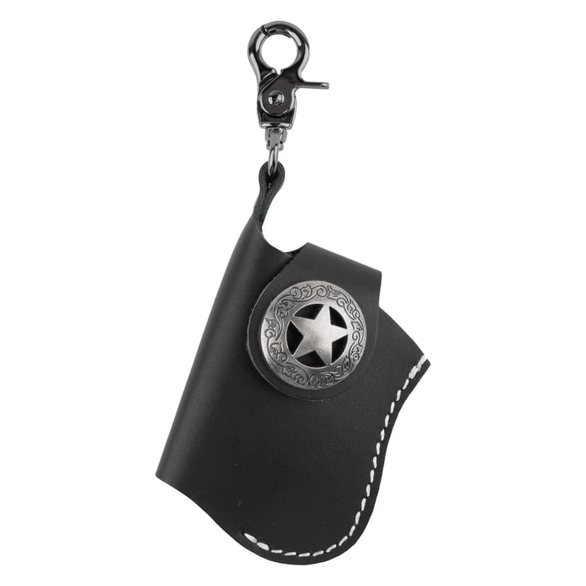 Kingshion Lighter Pouches, Lighter Lighter Pouch, Lighter Cover, Lighter Cover Holder, Compatible with Outdoor Lighter Leather Case, Lighter Leather Bag, Standard Size Lighters, Black