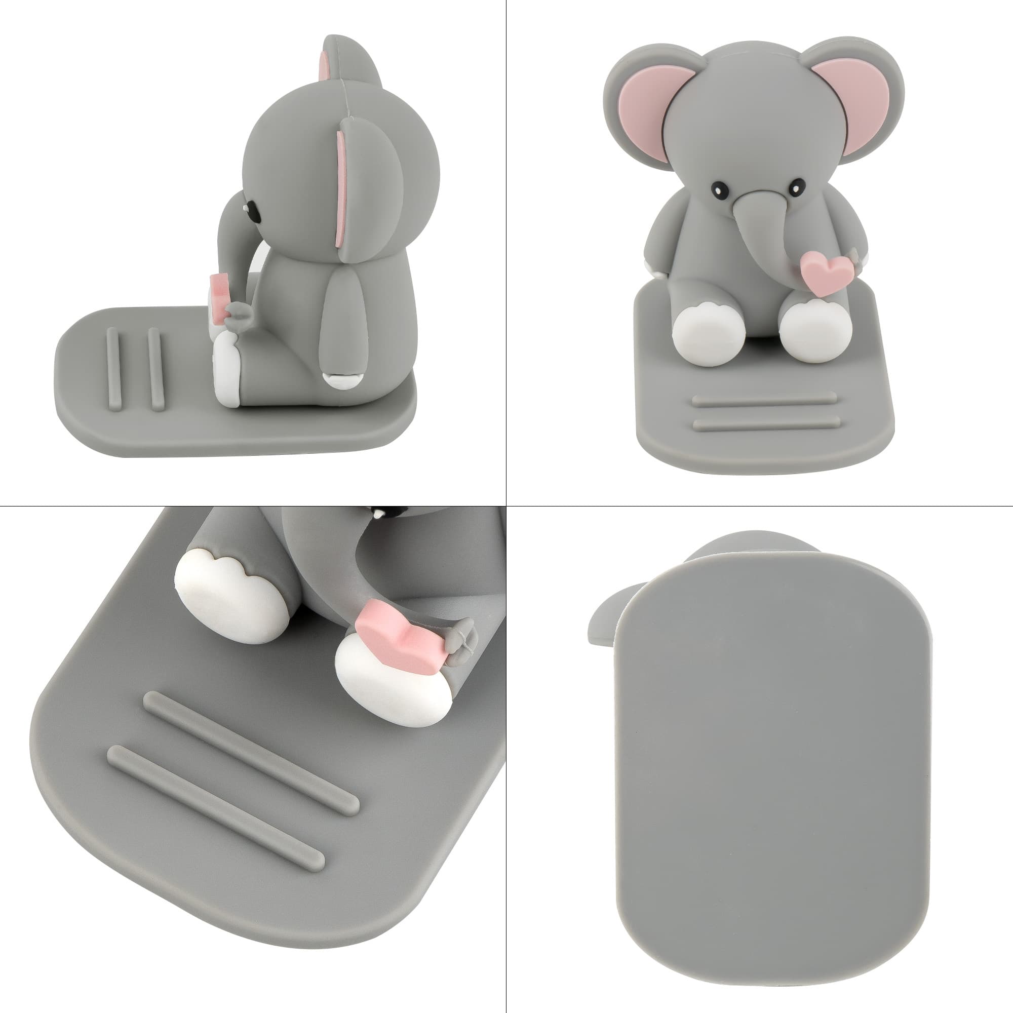 CAIRIAC Cell Phone Stand, Elephant Design Tablet Phone Holder, Animal Smartphone Desk Holder, Lovely Animal Mobile Phone Accessory Ornament Bracket for Office Home - 2