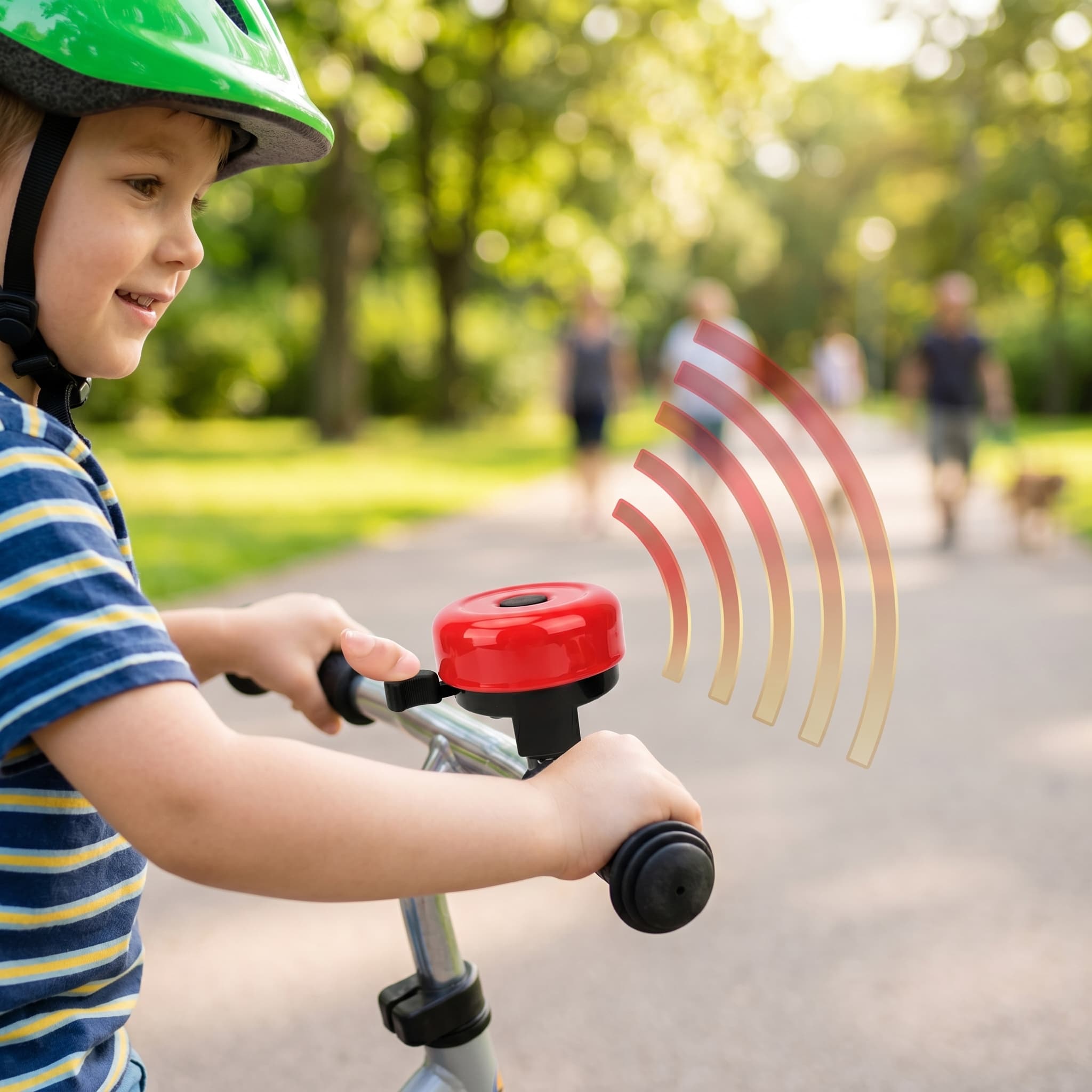 RidingRush Bike Bell for Kids – Cute Bicycle Bell for Boys & Girls, Easy-to-Install Handlebar Bell for Kids' Bikes & Scooters, Loud Ring Sound, White - 4
