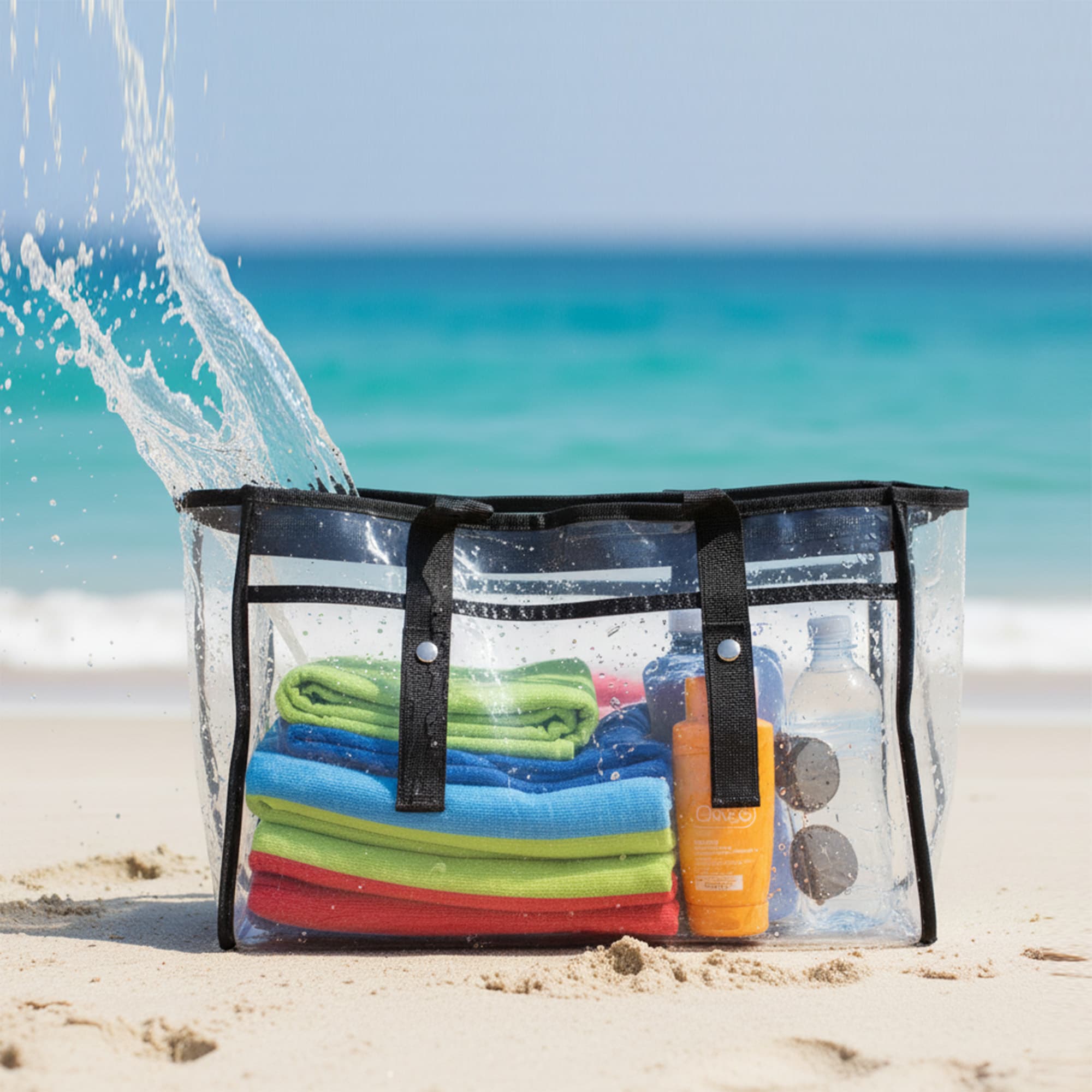 17 Inch Clear Liner Bag Compatible with Large Bogg Beach Bag, Transparent Inner Organizer Insert for Bogg Beach Tote, Waterproof & Easy-Clean Interior Pocket - 5