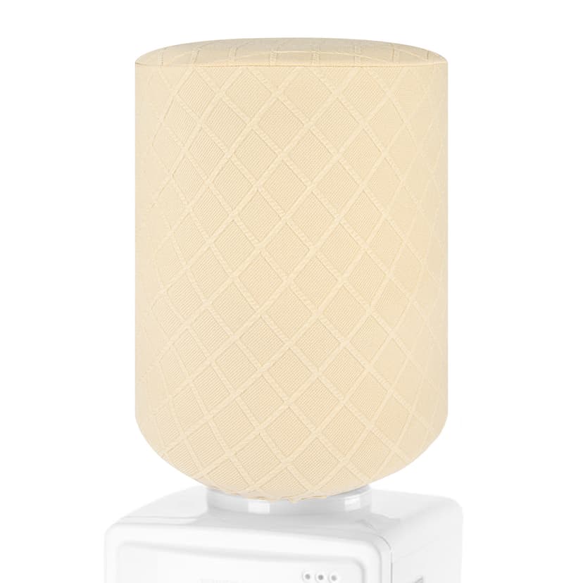 Kingshion Water Dispenser Barrel Cover for 5 Gallon Water Bottle, Elastic Fabric Argyle Bucket Decor Protector Cover, Reusable Furniture Standard Protector, Yellow