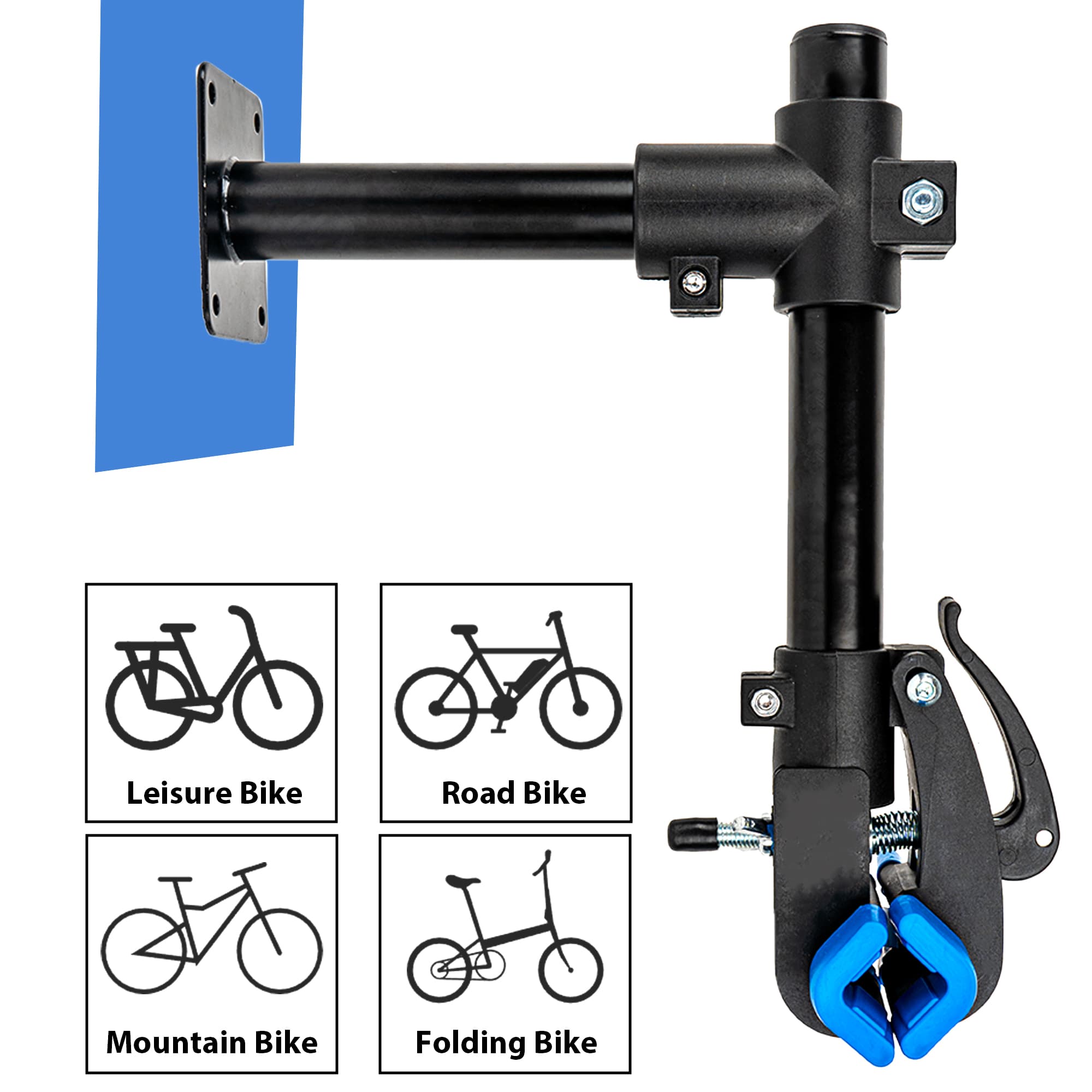 RidingRush Bike Work Stand – Heavy-Duty Floor Mounted Bicycle Repair Rack with Adjustable Clamp – Rotatable Bike Maintenance Stand for Home & Garage Use - 6