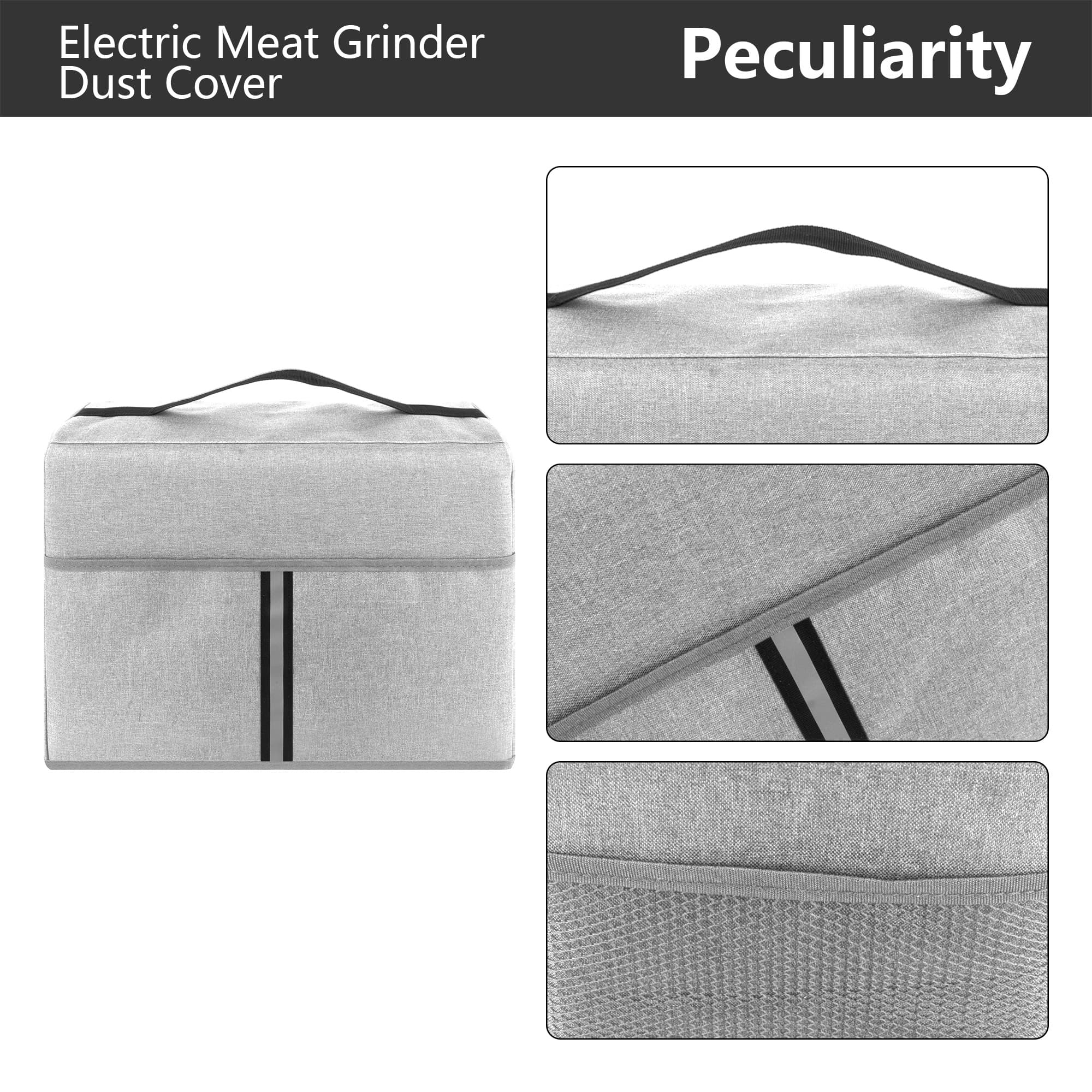 Kingshion Electric Meat Grinder Dust Cover, Heavy Duty Meat Mincer Dust Cover, Sausage Stuffer Maker Dust Cover, Food Grinder Dust Cover, Compatible with Most Electric Mixers - Light Gray - 2