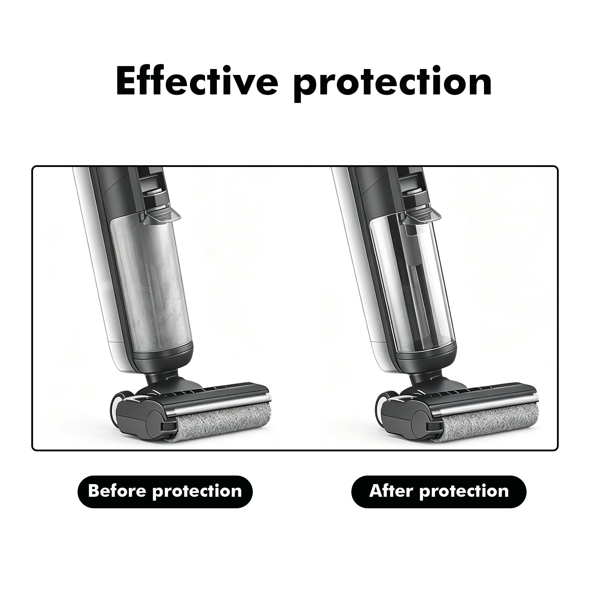 Scratch Protector Set, Protective Film for Control Panel, Clean Water Tank & Dirty Water Tank, Anti-Scratch Clear Skin Compatible with Tineco FLOOR ONE S5 Wet Dry Vacuum Cleaner - 5