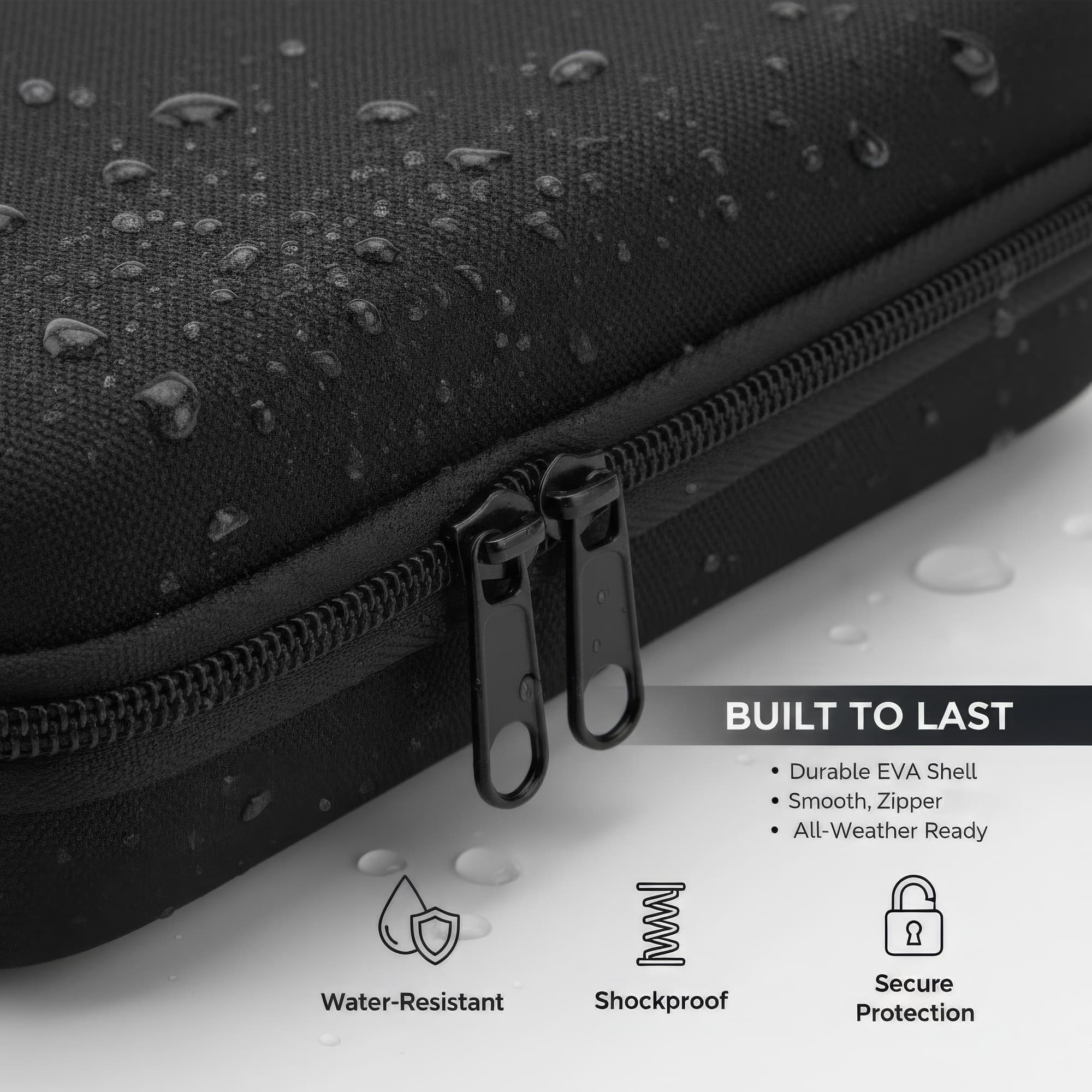 Dart Case for 6 Steel Tip Darts and 3 Flights, Hard Shell Storage Box with Foam Insert and Zipper, Portable Dart Holder for Travel and Competition - 4