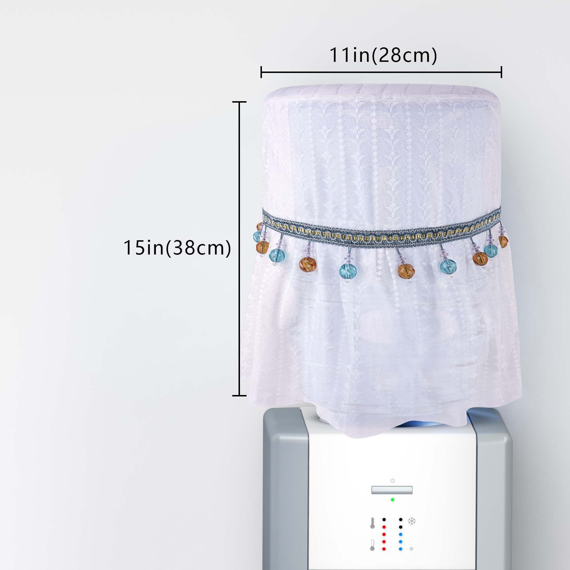 Kingshion 5 Gallon Water Dispenser Barrel Dust Cover,  Lace Style with Decorative Dust Cover for Water Cooler,Pendant Reusable Water Dispenser Bottle Protective Covers for Home Office-Blue - 1