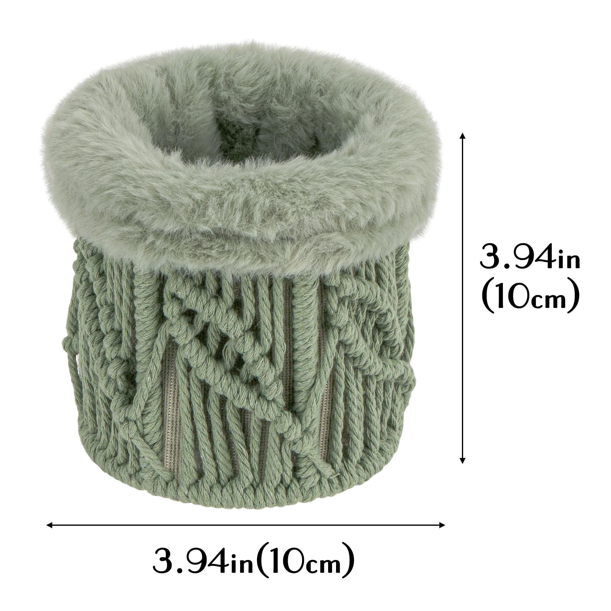JANKINGS Cotton Rope Pen Holder For Desk, Pen Holder for Office & Home, Art Supply Storage, Desk Decor (Green) - 1