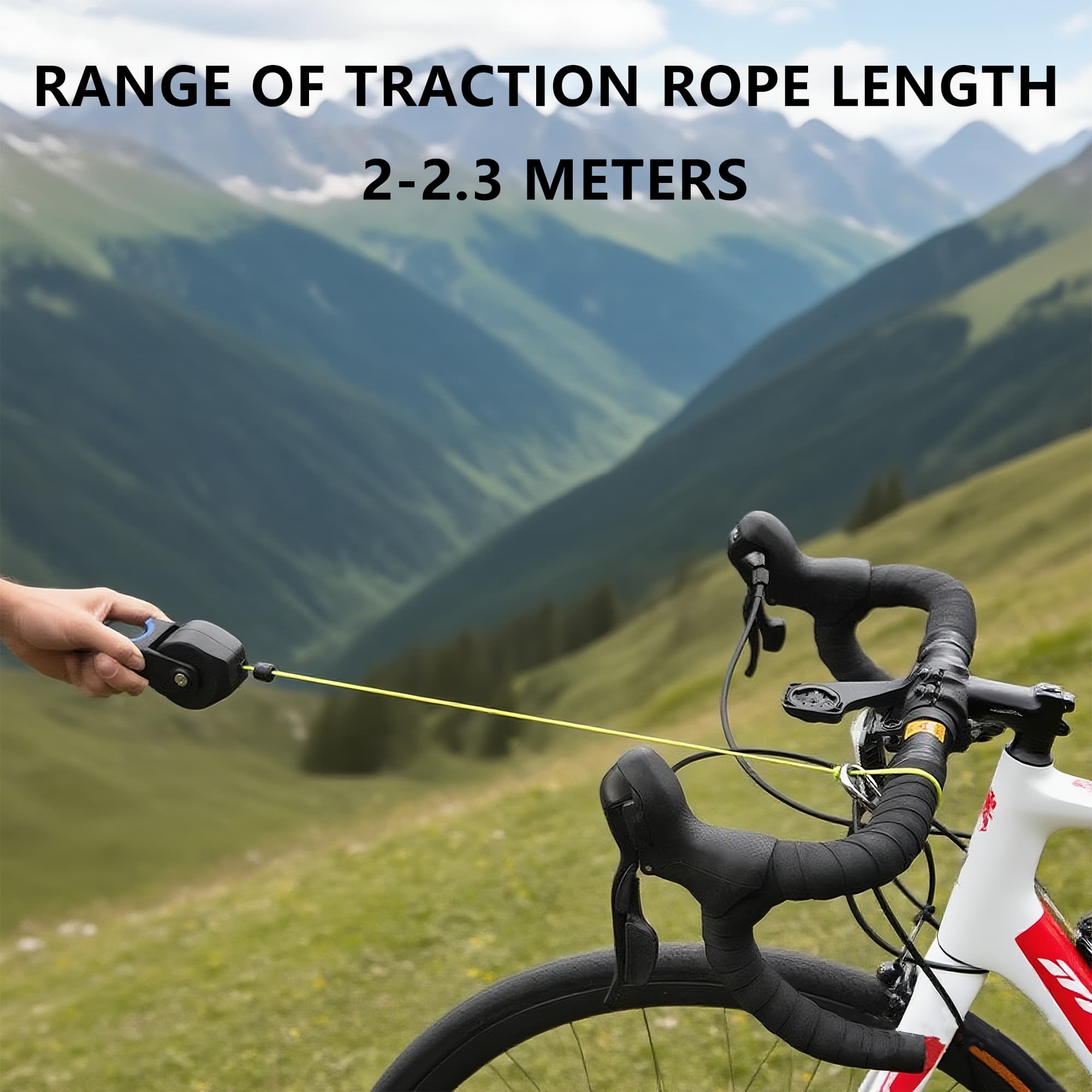 RidingRush Bike Tow Strap, Kids Bicycle Tow Rope for Mountain Bike, MTB Towing Strap with Carabiner & Storage Bag, Child Bike Towing Rope for Family Cycling Adventures - 6