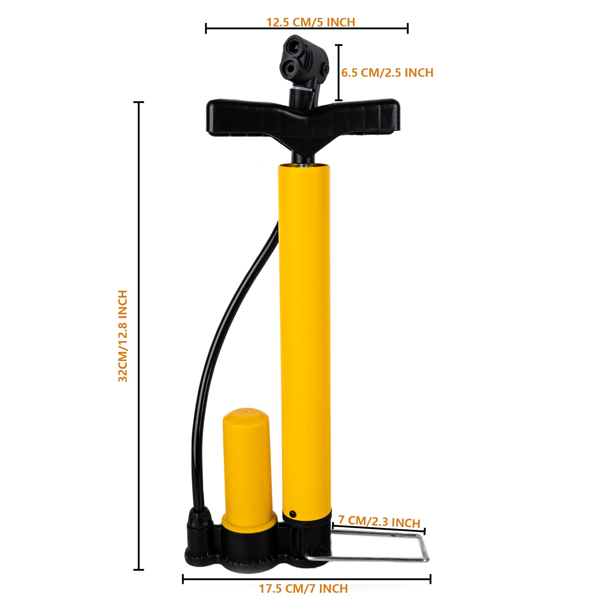 RidingRush Small Bicycle Pump, Mini Bike Pump Portable with Presta & Schrader Valve, Lightweight Aluminum Tire Inflator with Mount Kit & Needle for Road, Mountain, Hybrid Bikes, Balls & Inflatables - 4