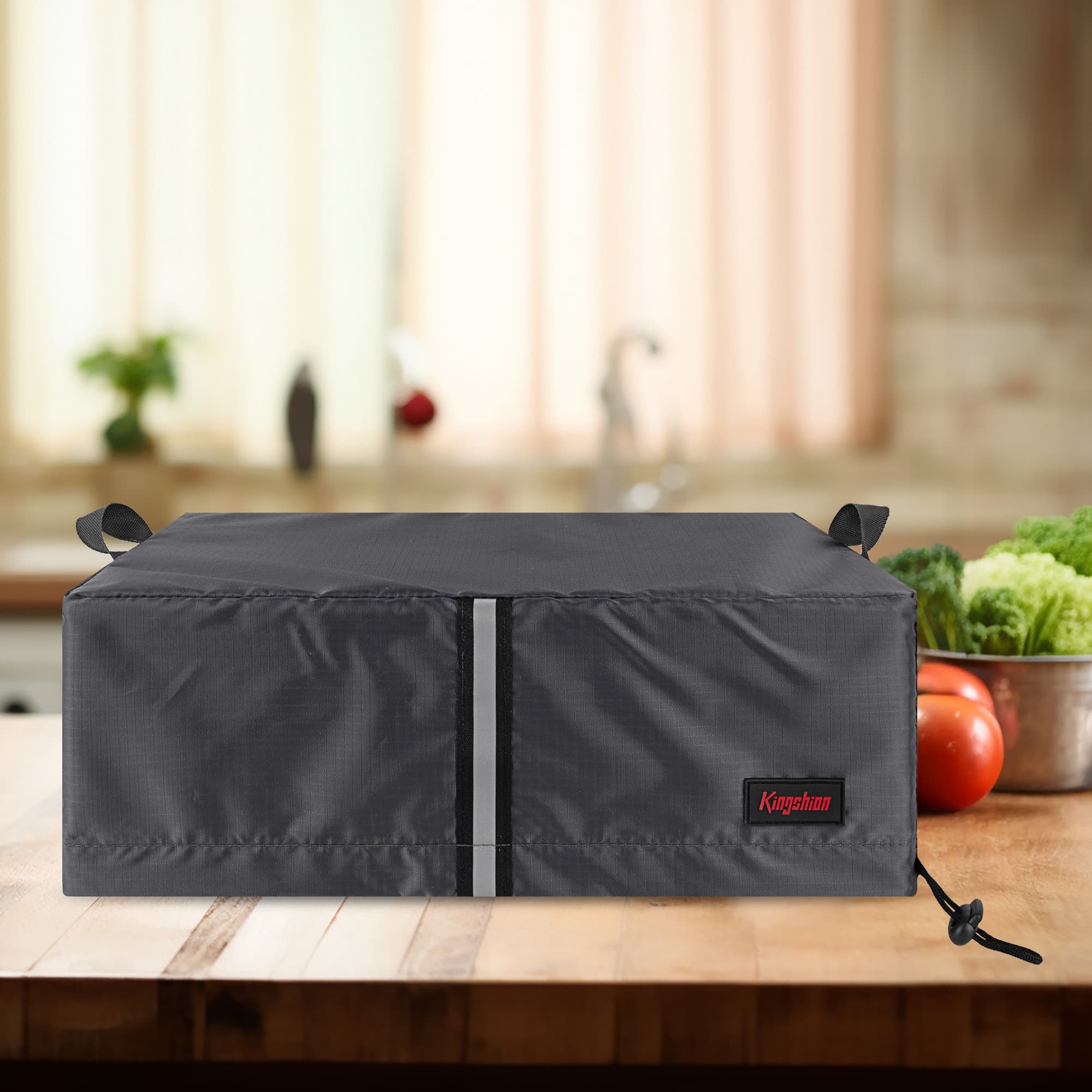 Kingshion Chamber Vacuum Sealer Dust Cover Compatible with Nesco Deluxe Food VS-12, Splash-Proof Fabric Easy to Clean & Storage, 16 x 8 x 5.5 in- Dark Grey - 4