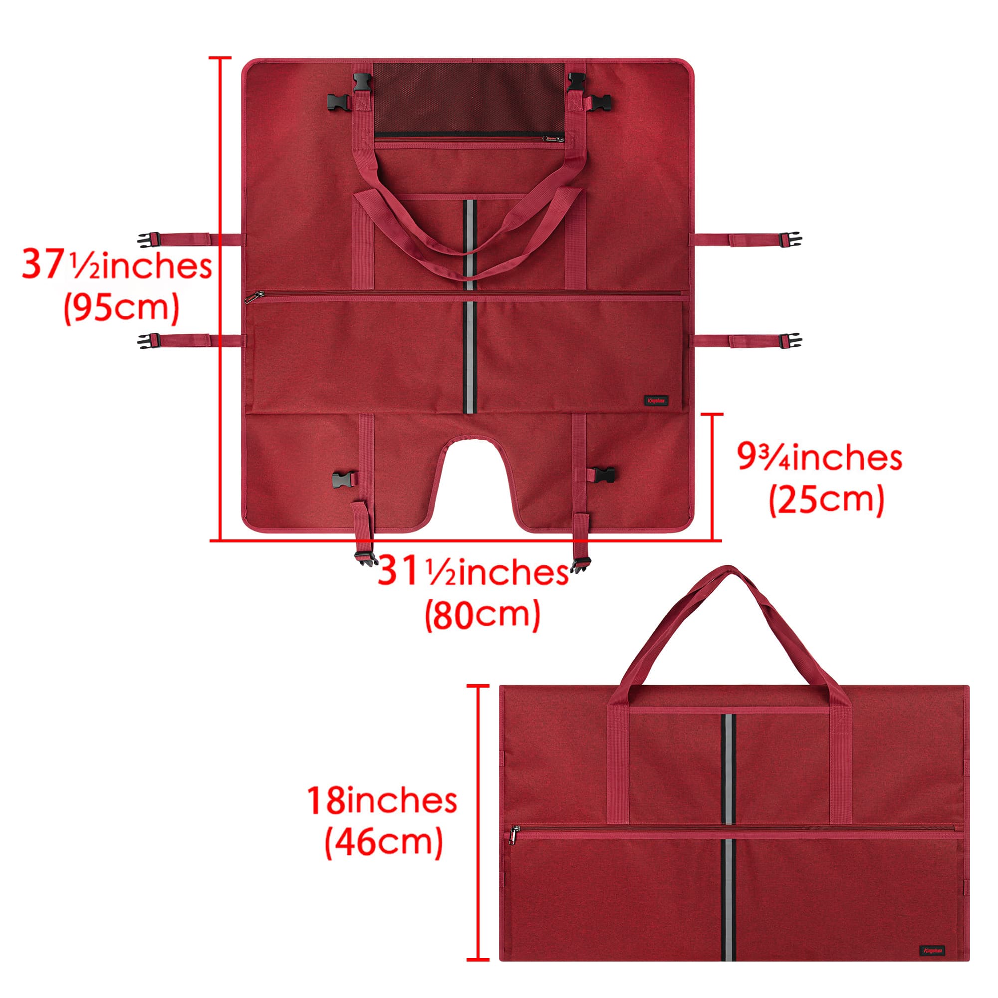 KINGSHION Reisetasche kompatibel mit 32-Zoll-All-in-One-Desktop-Computer und 32-Zoll-Monitor (dunkelrot) - 1