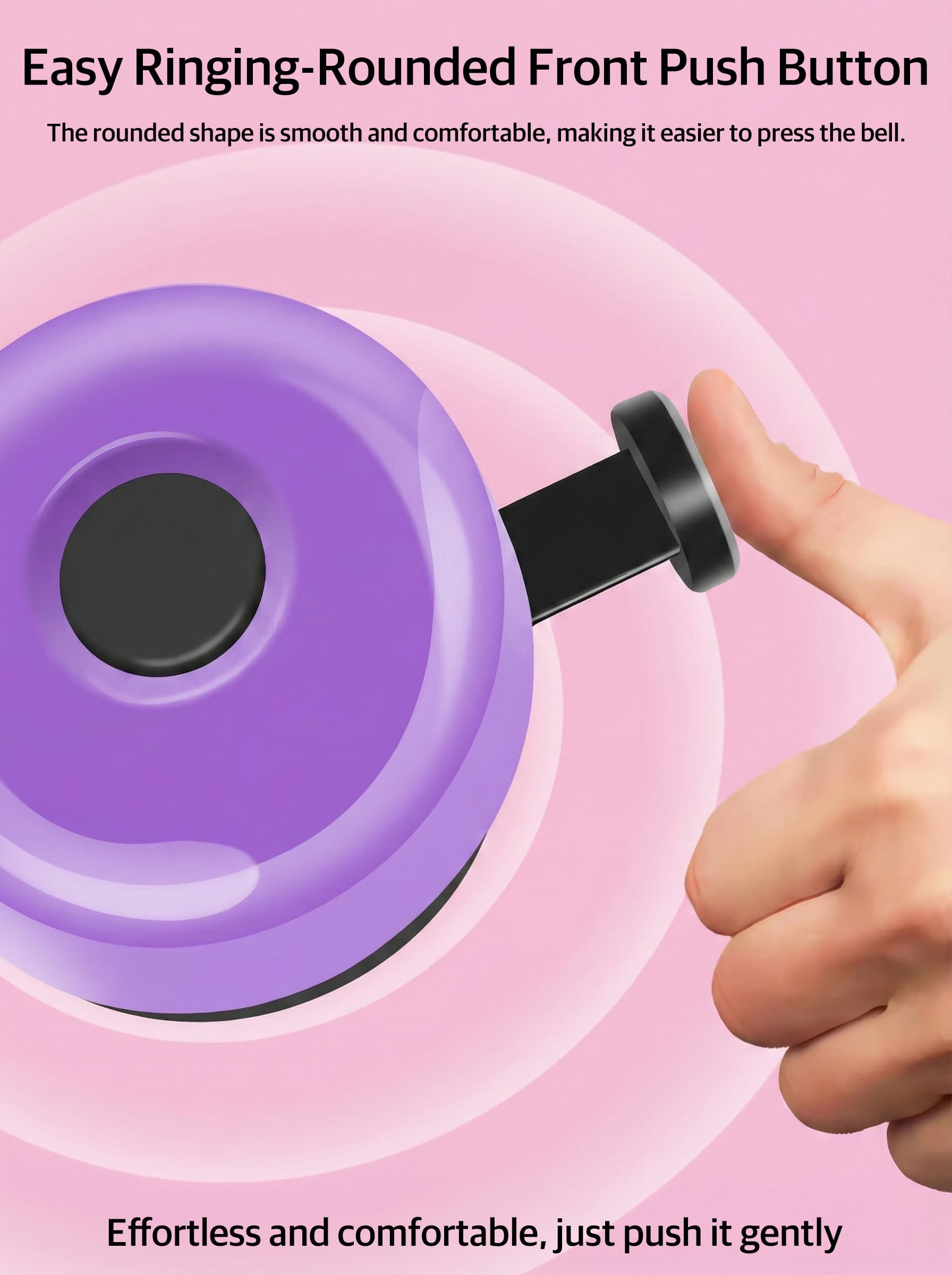 RidingRush  Bike Bell for Kids, Funny Bike Bell with Spinning Pinwheel Design, Purple Plastic Bicycle Bell for kids, Cute Handlebar Accessory, 1-Pack - 1