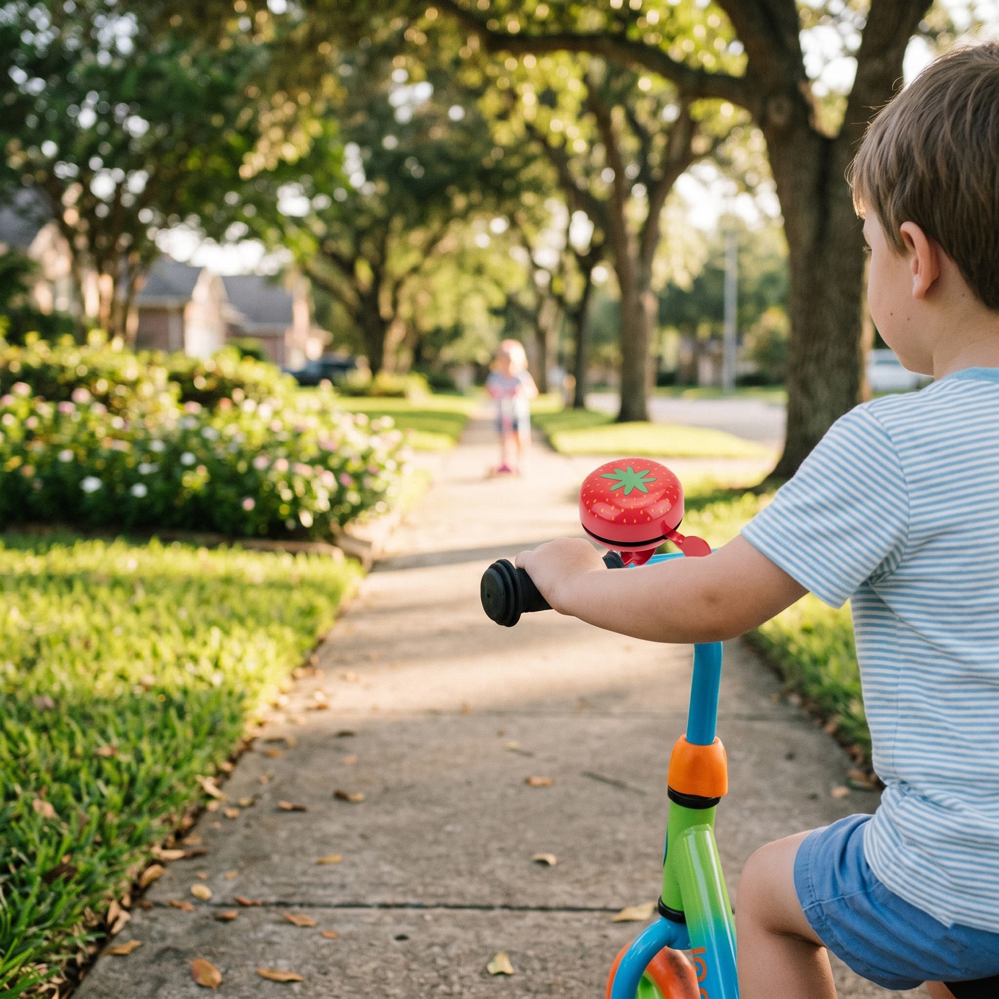 RidingRush Kids Bike Bell, Cute Strawberry Bicycle Bell for Girls & Toddlers, Loud Crisp Ring Bicycle Handlebar Bell for Kids Bikes, Scooter & Tricycle Accessories - 5
