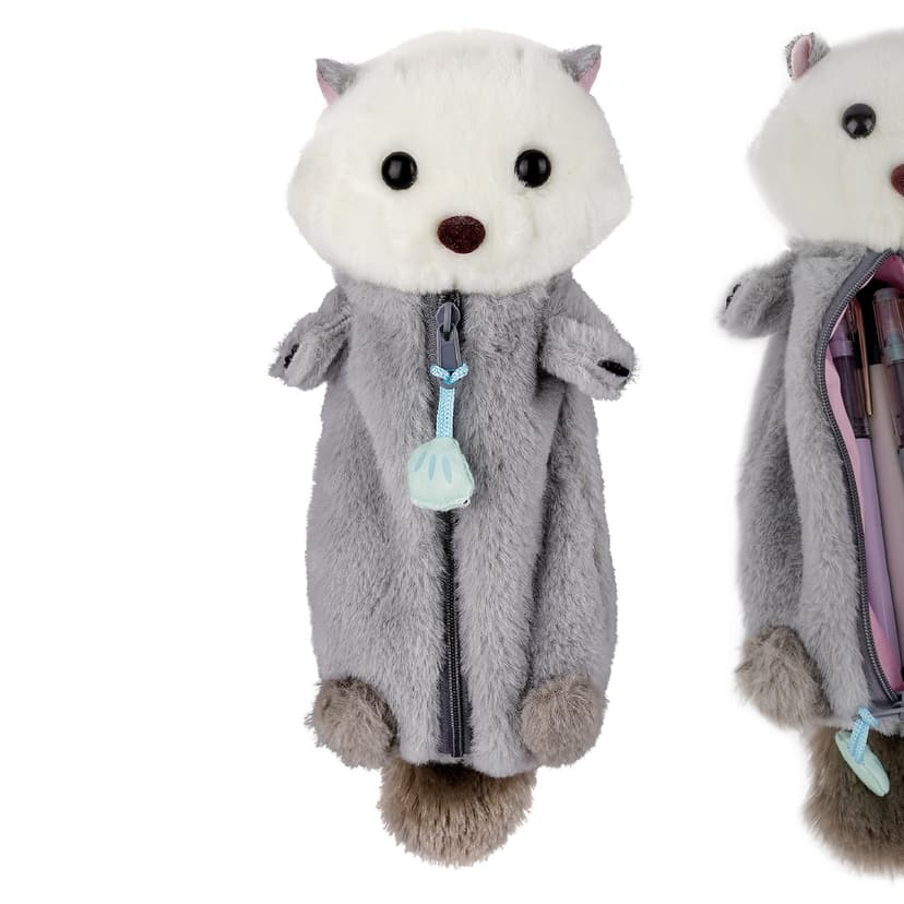 JANKOW Otter Pencil Pouch, Cute Otter Zipper Pencil Pouch, Plush Animal Pencil Case Bag for Office Classroom Supplies