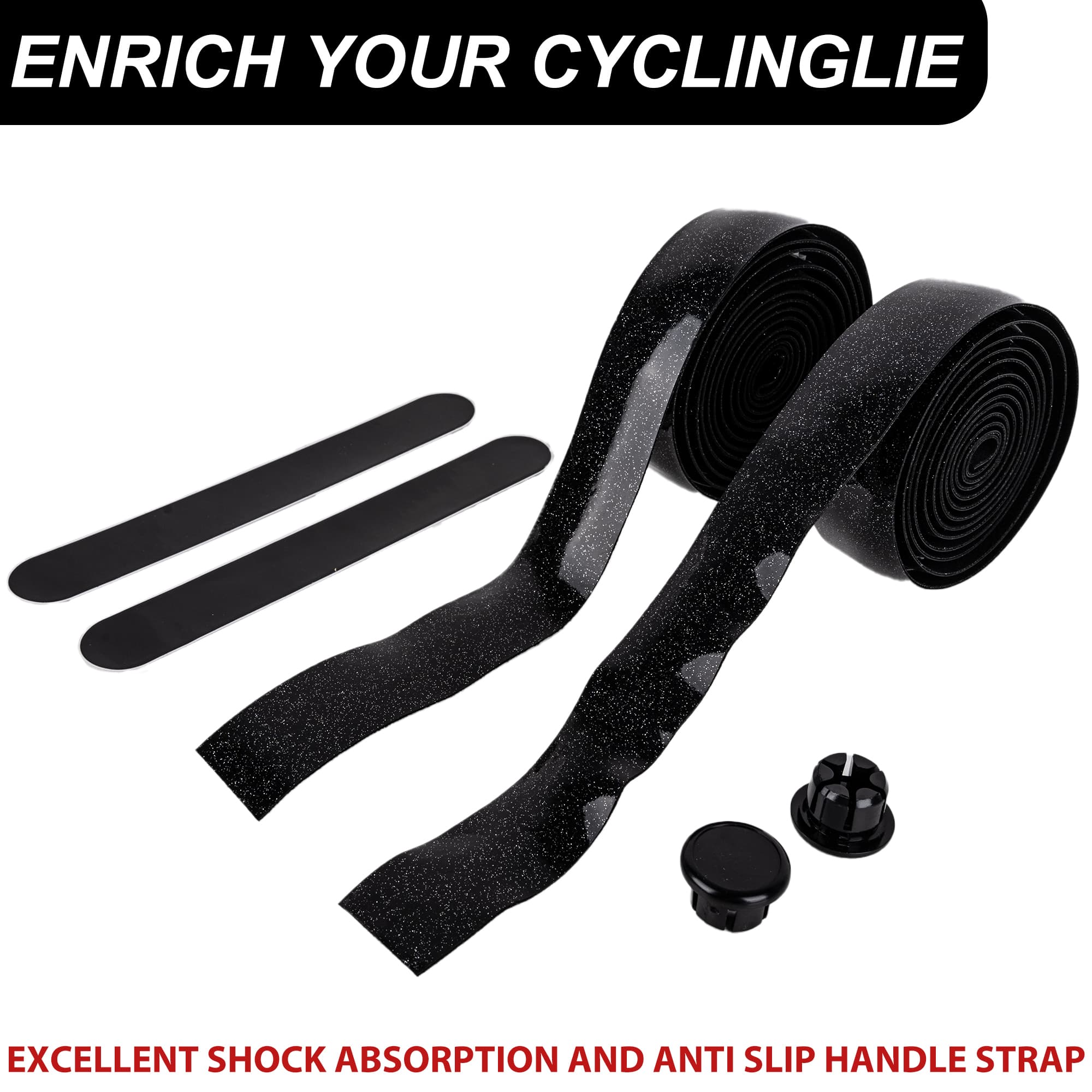 RidingRush Bike Grip Tape for Road Bike – Anti-Slip Silicone Bar Tape, 3mm Thick Bicycle Grip Wrap, Breathable Bike Handlebar Tape for Gravel or Racing - 5