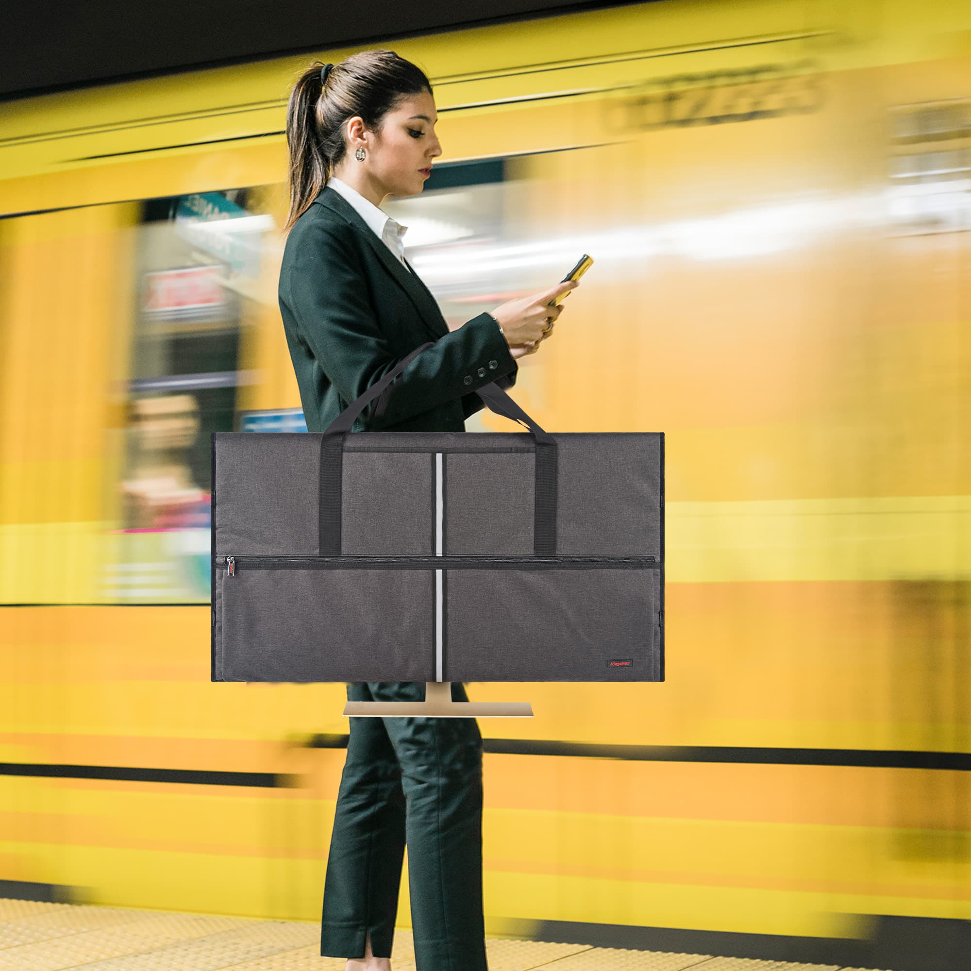 Kingshion Travel Carrying Bag Compatible with 32 " All-in-One Desktop Computer and 32 "Monitor (Dark Grey) - 5