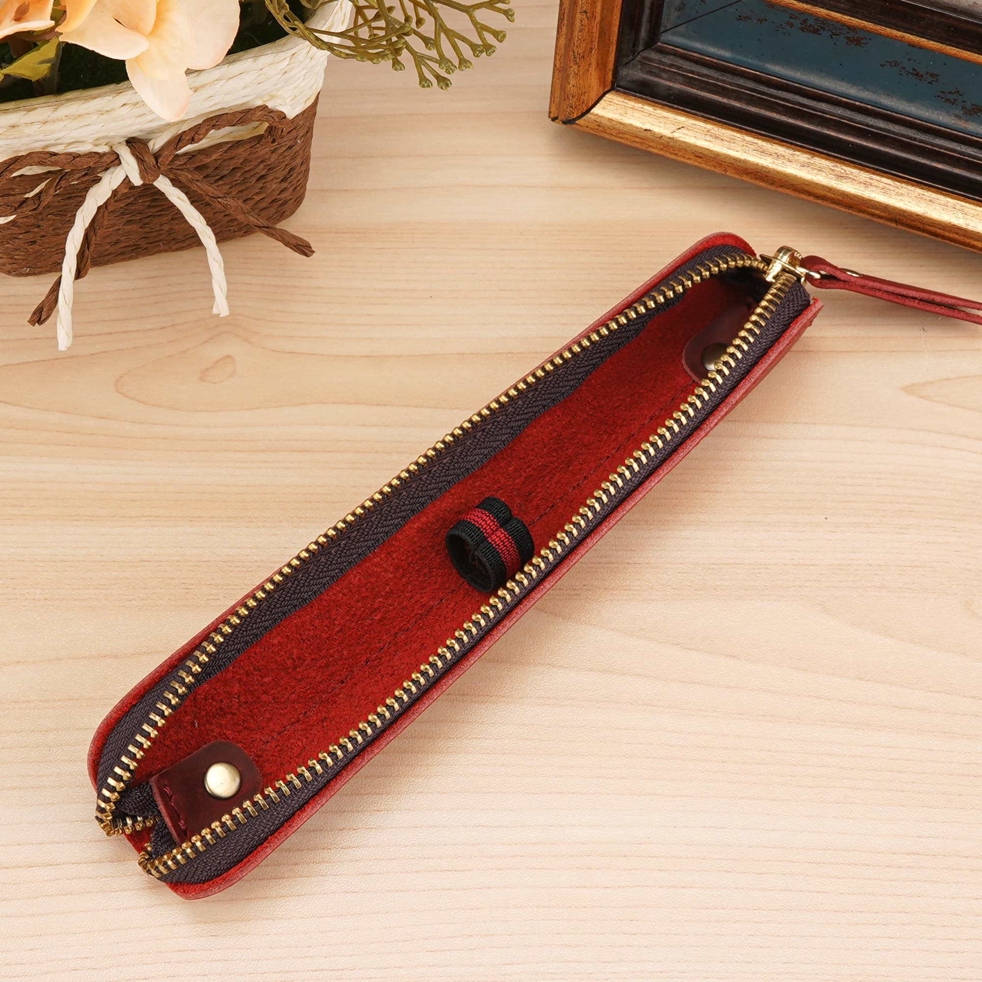 JANKOW Leather Pen Case Holder Handmade, Leather Case Holder, for Single Genuine Leathers Single Cases Pens - 3