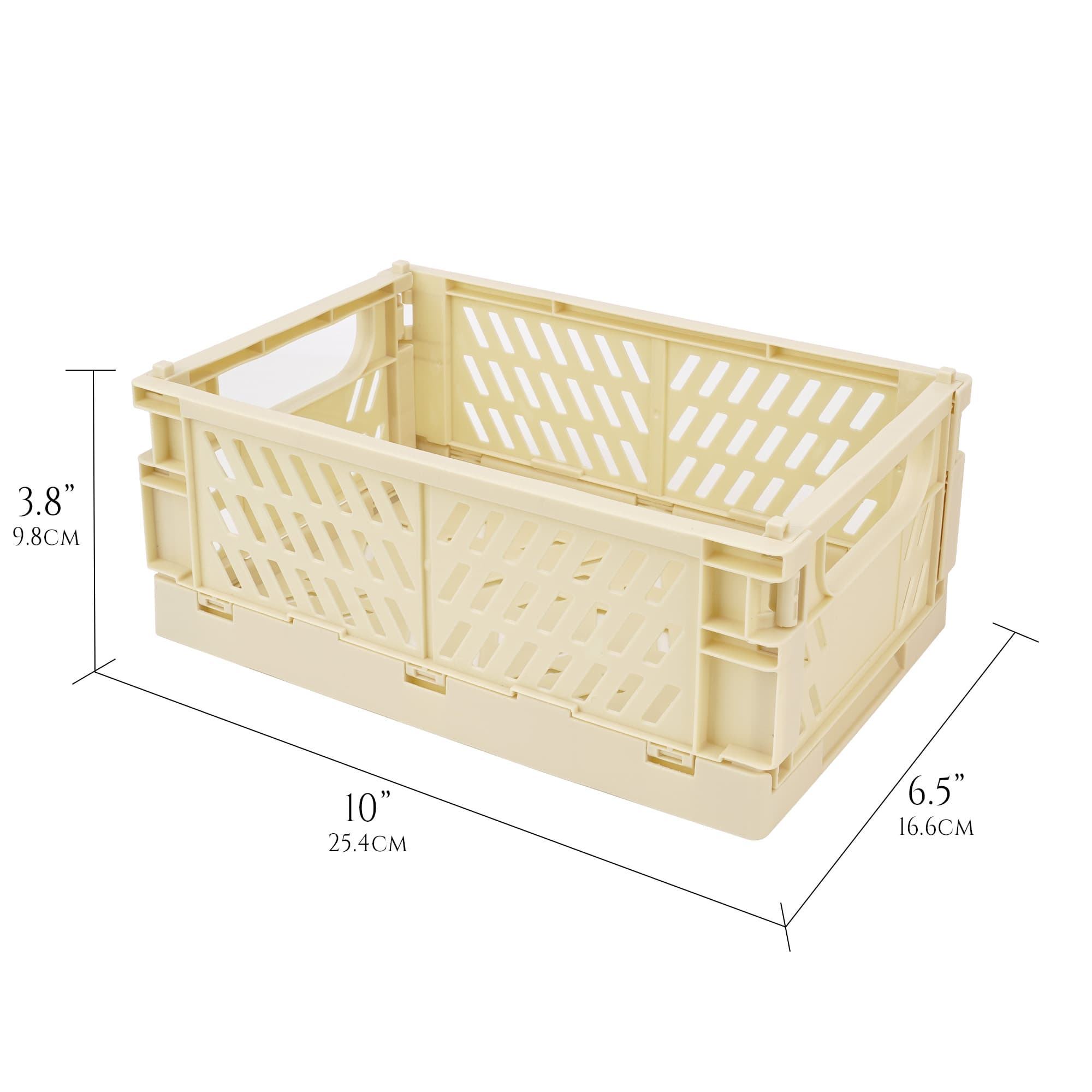 JANKOW Drawer Organizers, Plastic Foldable Baskets, Collapsible Stacking Storage Bins, Plastic Crates for Storage, and Organizing with Crate Bin, Office, (2 packs ) - 1