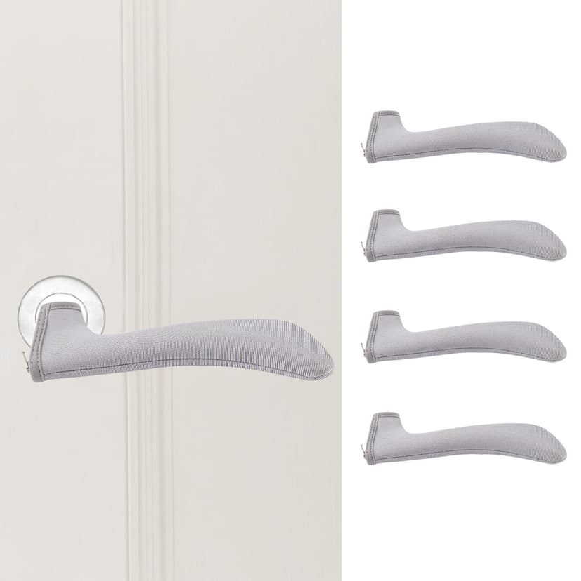 4 PCS Door Handle Covers, Neoprene Rubber Doorknob Protectors with Zippered Adjustable Opening, Anti-Scald & Antifreeze Cushion Covers to Shield Hands from Burns and Chills