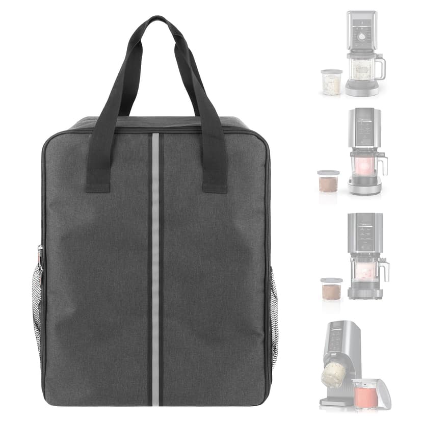 Ice Cream Maker Carrying Bag with Handle, Waterproof Dustproof Storage Bag Compatible with Ninja Creami NC500/NC300/NC200/NC100/NC299AMZ Series/Deluxe/Breeze Ice Cream Makers
