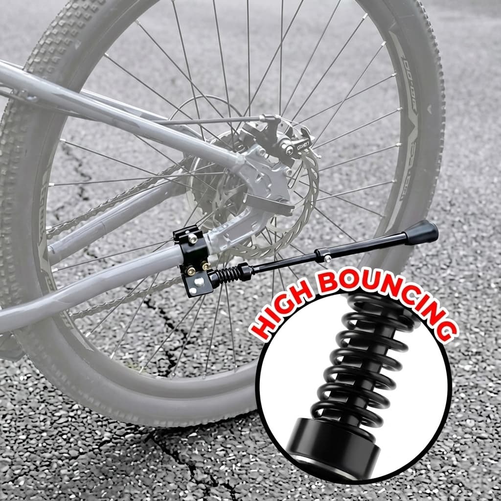 Riding Rush Adjustable Bike Kickstand for Kids Bike 16–26 Inch, Rear Mount Aluminum Bicycle Stand with Wide Anti-Slip Foot, Stable Support for Boys & Girls Mountain, Road & Hybrid Bikes - 7