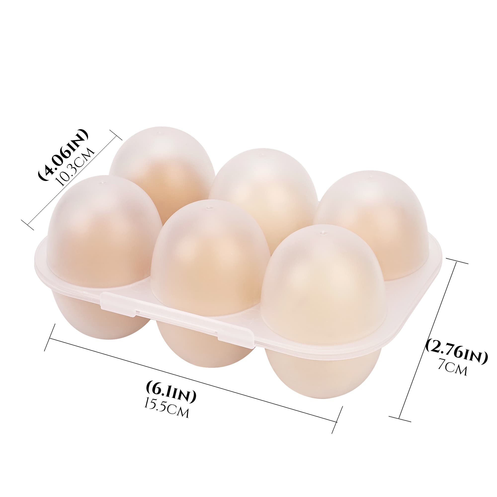 JANKOW 6 Egg Holder Container Portable Plastic Egg Holder Case - Shockproof and Secure Egg Storage Rack for fitness, Outdoor Use - 1
