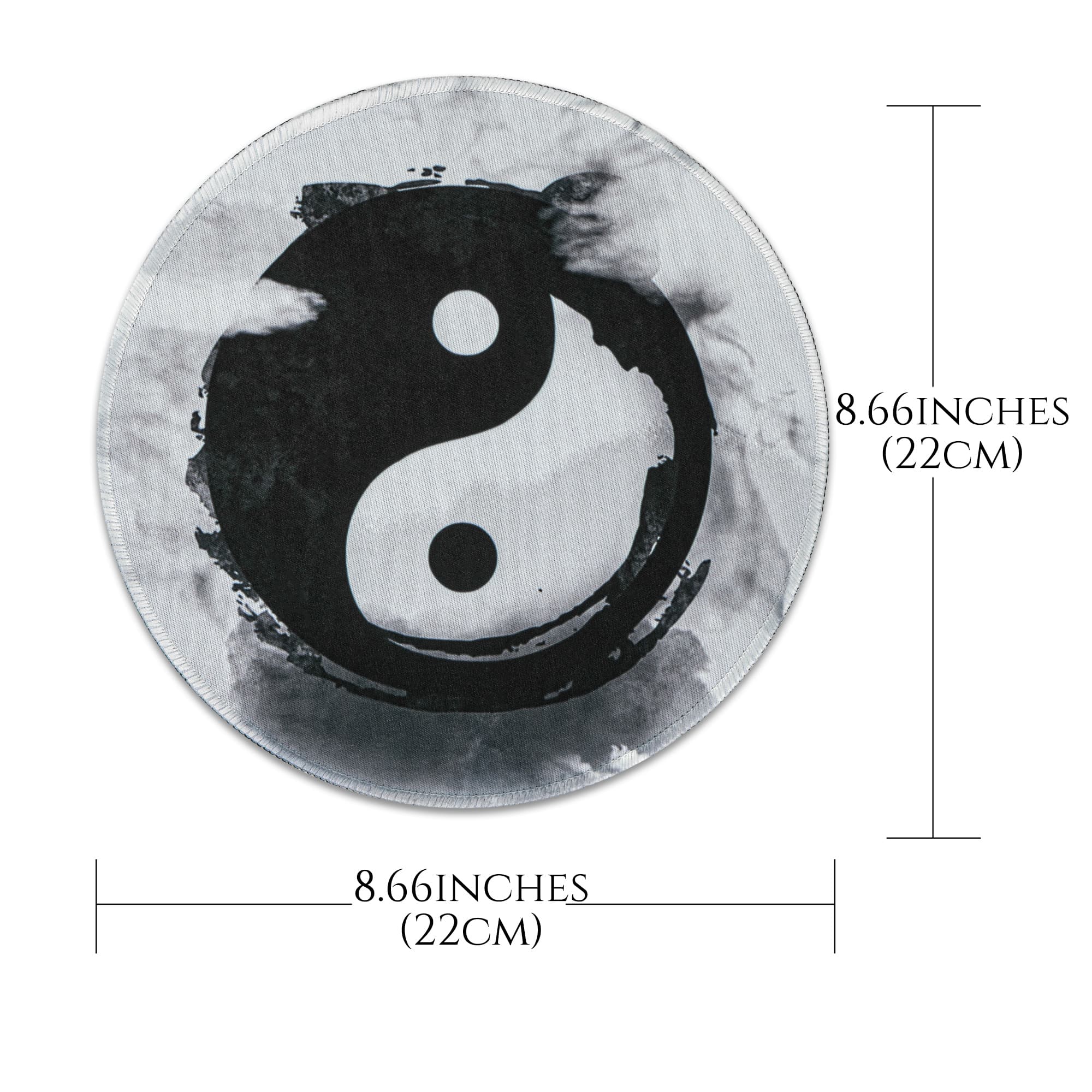 JANKOW Round Mouse Pad, Yin-Yang Design - Stylish and Multifunctional, Suitable for Office, Study, and Computer Room - 1