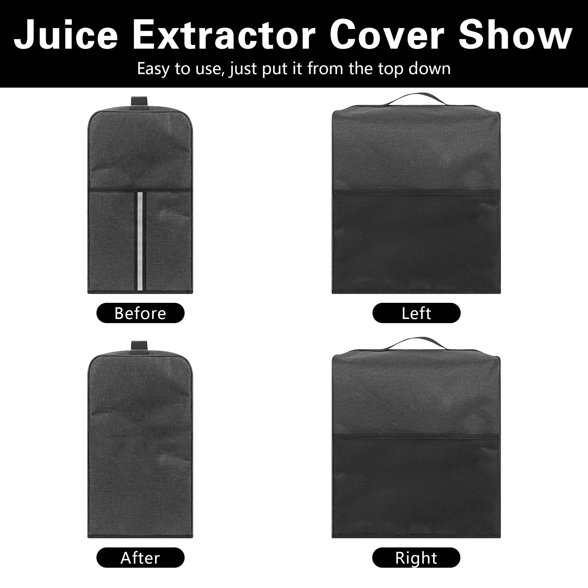 Juicer Cover, Waterproof and Dustproof  Protective Cover Compatible with Ninja JC151 and  Ninja NeverClog Cold Press Juicer, 12.6 "L x 7.9 "W x 15.7 "H - Dark grey - 4