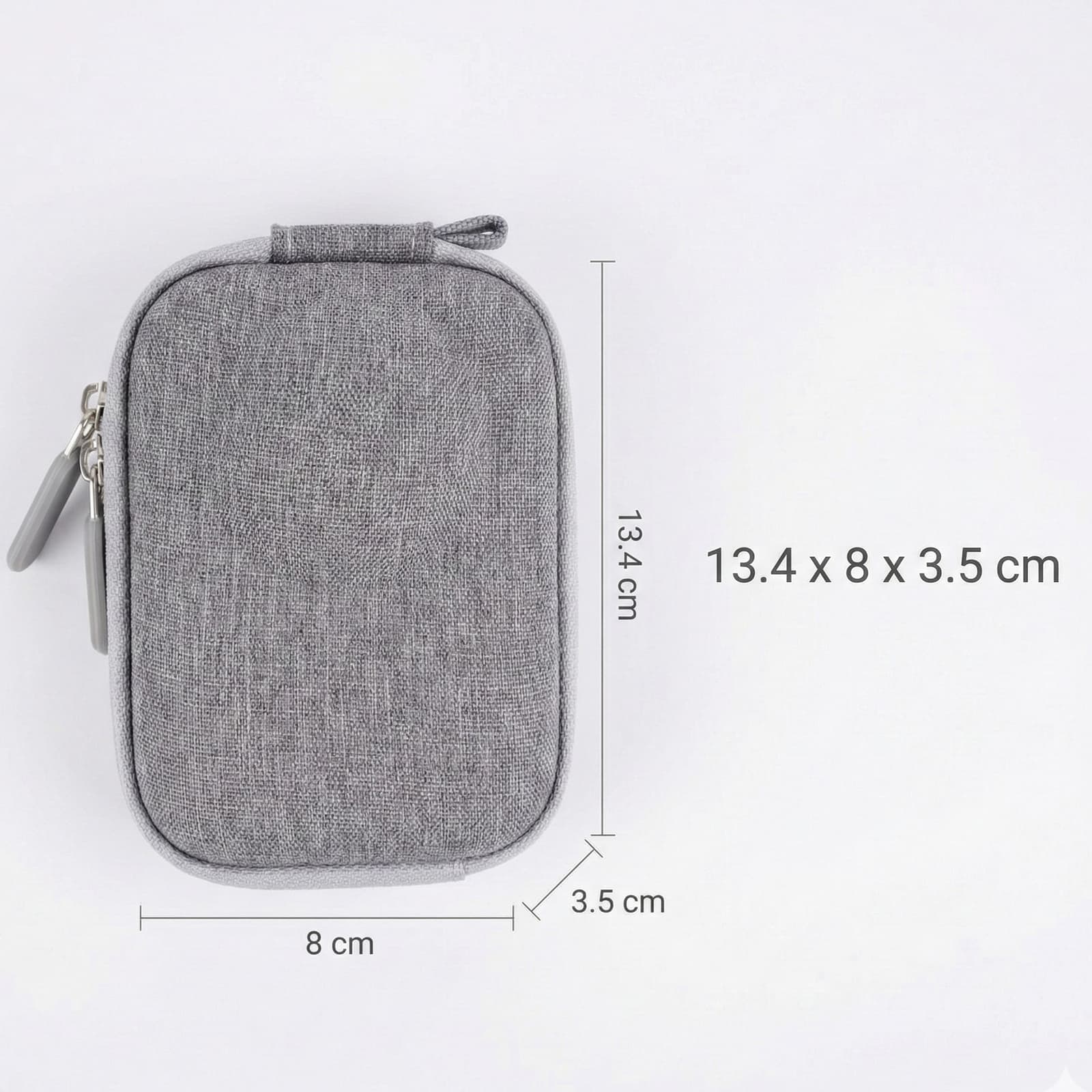 RidingRush Case Compatible with DJI Osmo 360 Compact Camera, EVA Hard Shell Travel Storage Pouch with Soft Lining, Full Zip Carry Bag with Carabiner, Grey - 1