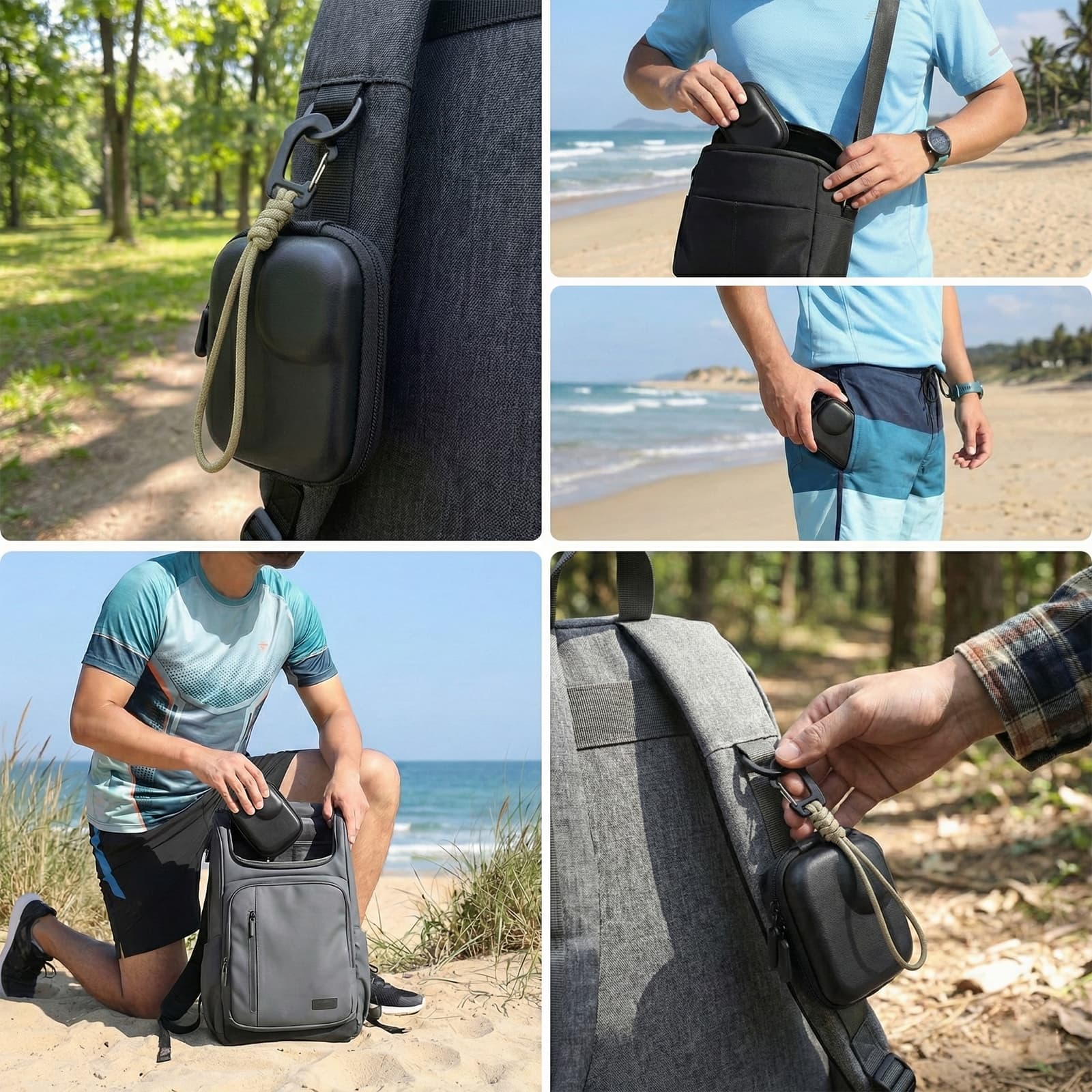 RidingRush Case for DJI Osmo Nano, Compact Hard Shell Camera Protector with Lens Buffer Space, Soft Inner Lining, Zipper Closure & Carabiner Clip for Travel and Everyday Carry - 5