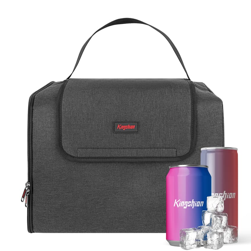 Kingshion Reusable Insulated Soft Cooler Bag, Thick Pearl Wool and Aluminum Foil, Can Beer and Seltzer Drink Cooler, Can Hold 24 Bottles of 330ml Beverage (14.2" X 9" X 10.6")