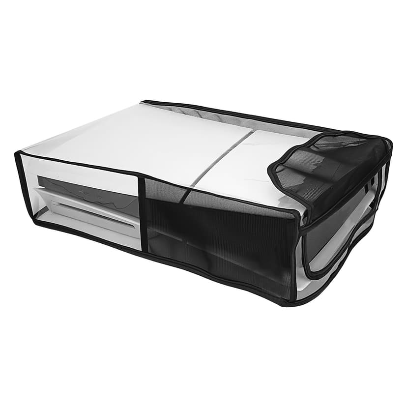 Kingshion Transparent Dust Cover for PS5 Slim Disc Edition, Precision Cut Protective Case Anti Scratch Cover, Transparent Protector Waterproof Cover Sleeve for PS5 Slim Console, Horizontal Model