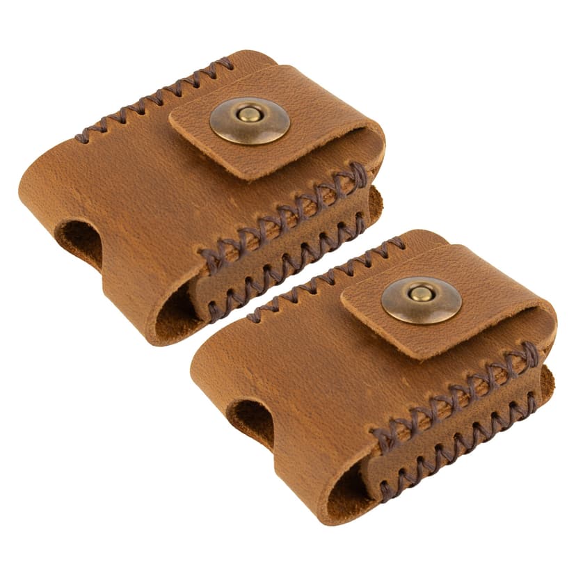 Kingshion 2 Pack Leather Lighter Holder with Pocket Belt Loop-Scratch Protective Storage Case for Zippo Full Grain Cowhide Handcrafted Sheath (Brown)