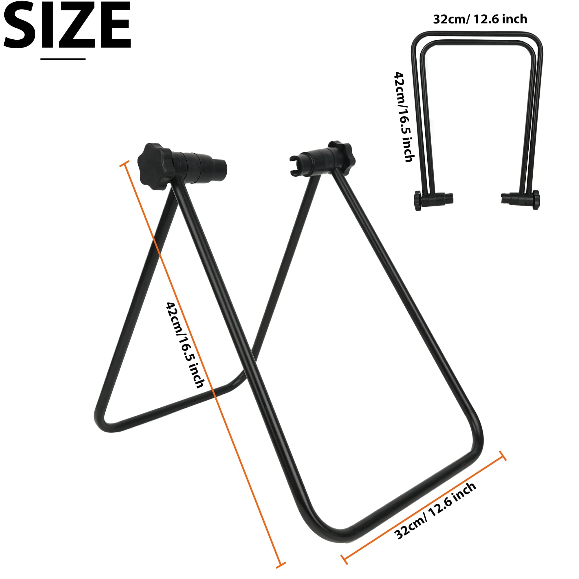 RidingRush Bike Work Stand, Portable Floor Bicycle Stand for Road Bike, Mountain Bike, E-Bike, Single Indoor Bike Holder Rack - 1