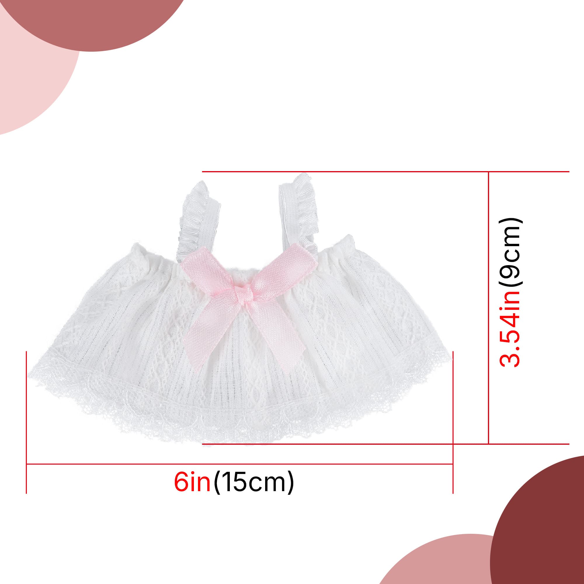ReignSword White Lace Princess Dress Compatible with Eilik Robot, Sweet Pink Bow Outfit, Decorative Robot Costume Accessories - 1