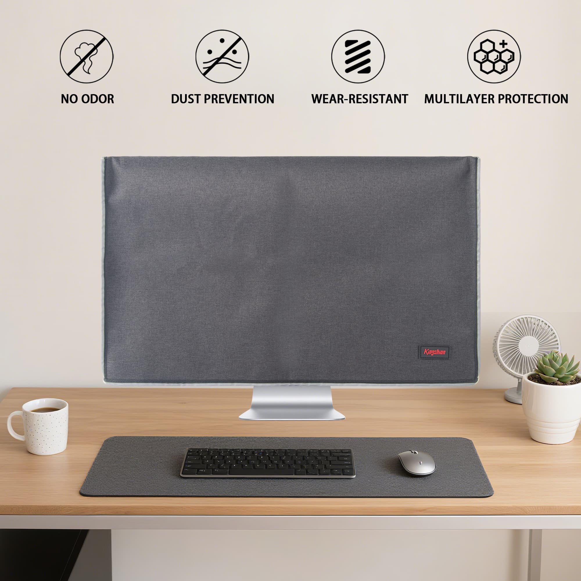 Monitor Dust Cover 24 inch Anti-Static Dustproof LCD/LED/HD Panel Case Computer Screen Protective Sleeve Compatible with iMac 24 inch PC, Desktop and TV, Black - 4