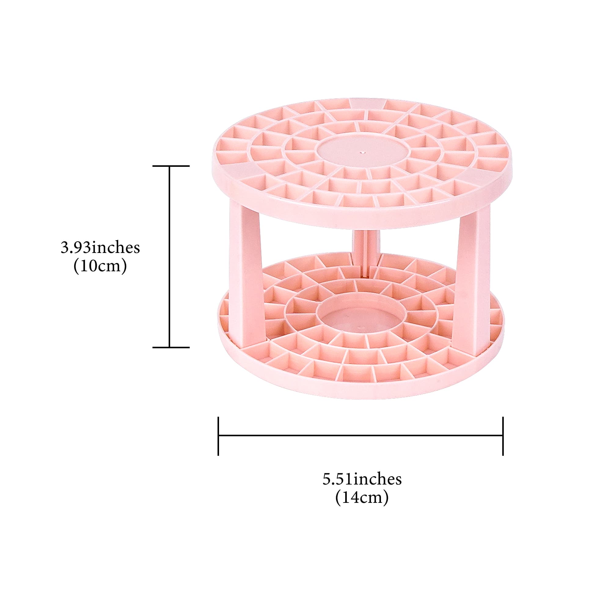 JANKOW Round 50 Hole Paint Brush Holder and Organizer, Makeup Cosmetic Brushes, Pencils, Pens, Markers, Art Tools, Desk Stand (Pink) - 1