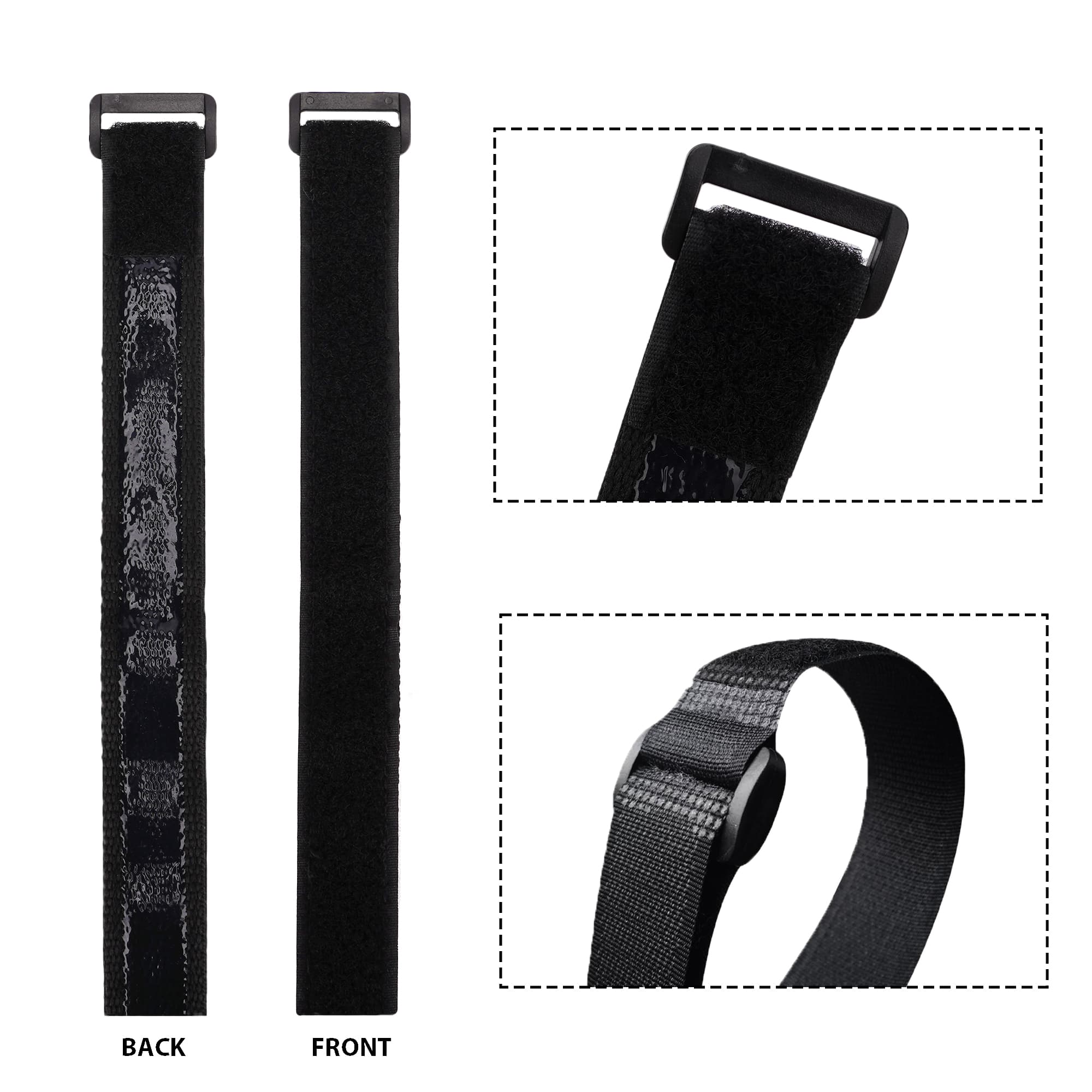 RidingRush Bike Rack Wheel Straps 2-Pack, Secure Adjustable Bicycle Tie Down Straps for Stable & Wobble-Free Bike Transport on Car Racks - 1