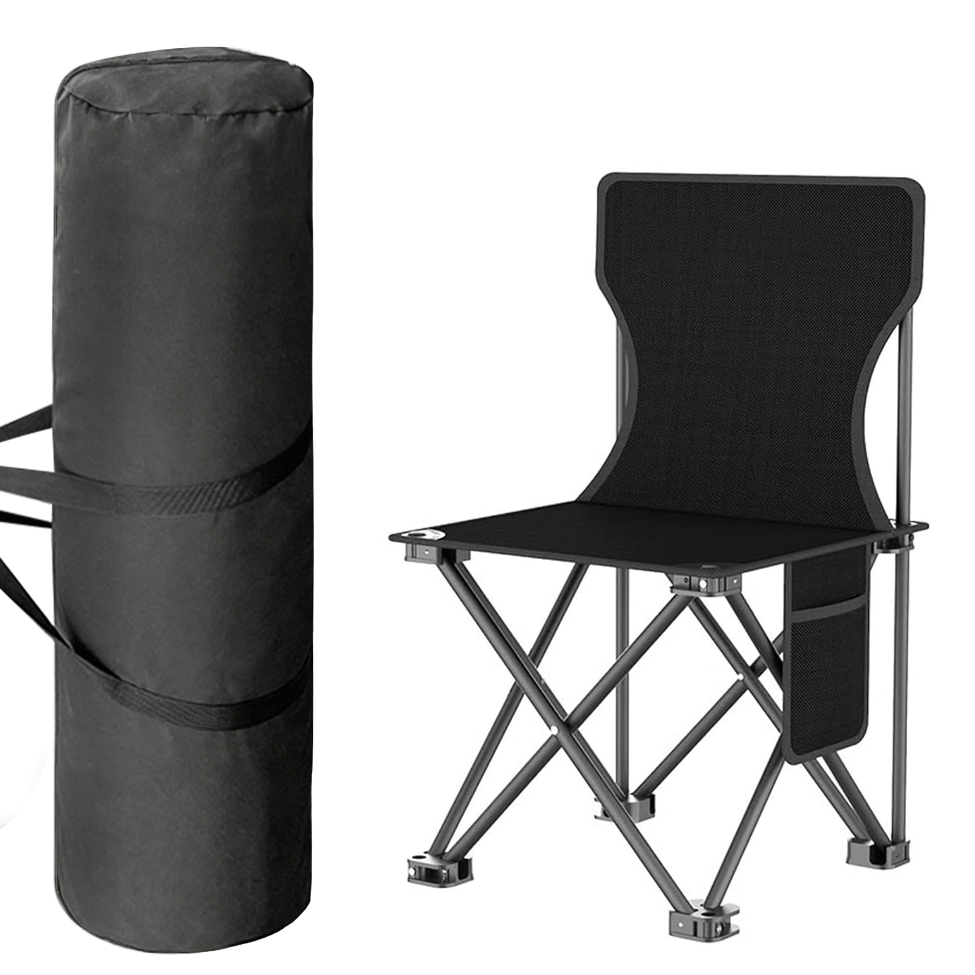 ReignSword Camping Chair Replacement Bag, 47.2 Inch Folding Carrying Case with Handle Strap, Large Mouth Storage Bag fits Camp Chairs, Hammock, Yoga Mat, Beach Chair, Umbrella (8.7 Inch in Diameter) - 2