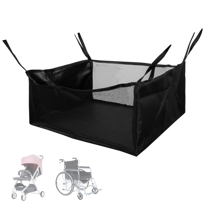 Kingshion Under Seat Rollator Bag, Large Rollator Walker Basket, Wheelchair Under Seat StorageRollator Bag, Walker Basket for Four Wheel Rollator, Reusable Basket Carry Insert for Women Men Seniors