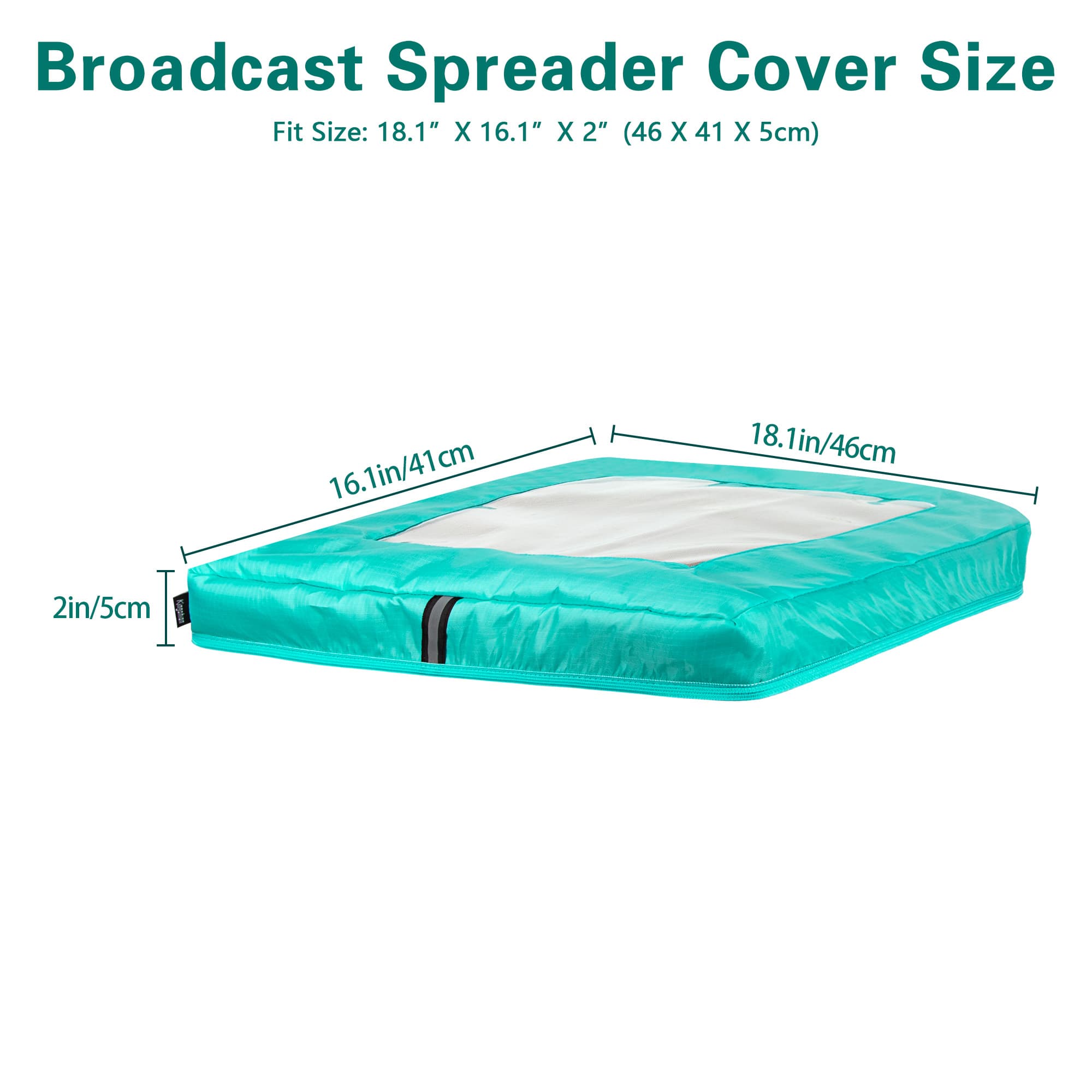 Kingshion Universal Spreader Cover - Waterproof PVC Hopper Cover with Transparent Window, Compatible with Agri-Fab 69712 & Model 85-100 (Broadcast/Salt/Fertilizer, Green) - 1
