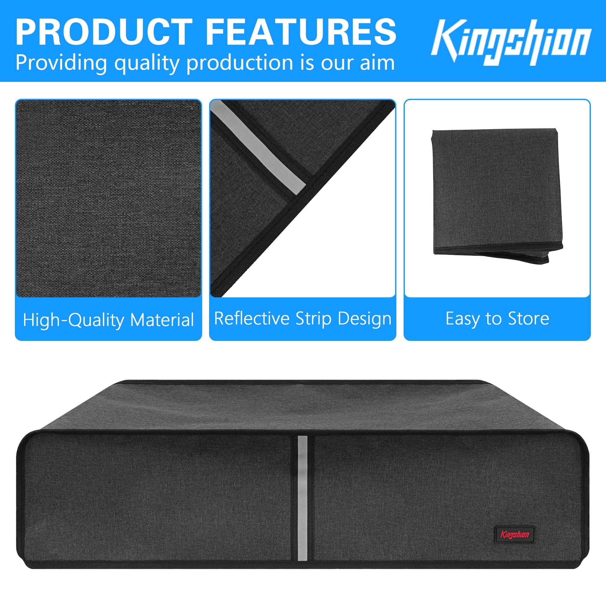 23" Countertop Printer Dust Cover Compatible with Canon Pixma IX6850, Splash Prevention Pet Hair Proof Protective Cover for Printer, Dark Grey - 2