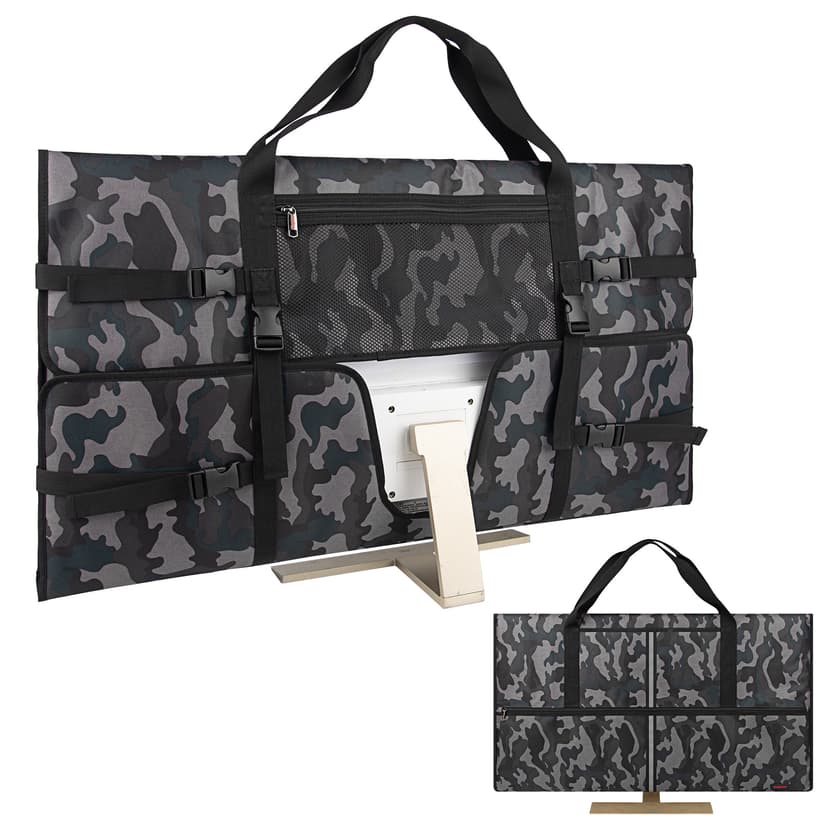 Kingshion Travel Carrying Bag Compatible with 32" All-in-One Desktop Computer and 32" Monitor (Camouflage Gray)