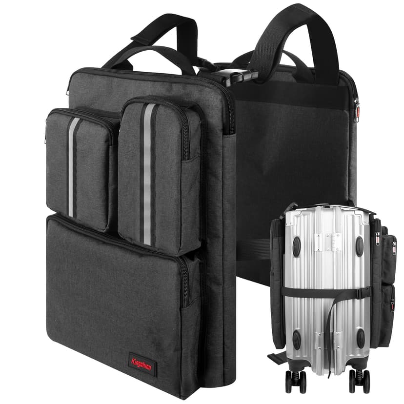 Kingshion Luggage Hanging Bag, Packing Cubes for Travel luggage organizer bags be stored books, electronic devices, cables, cosmetics, dustproof, durable, business travel must -Dark Grey