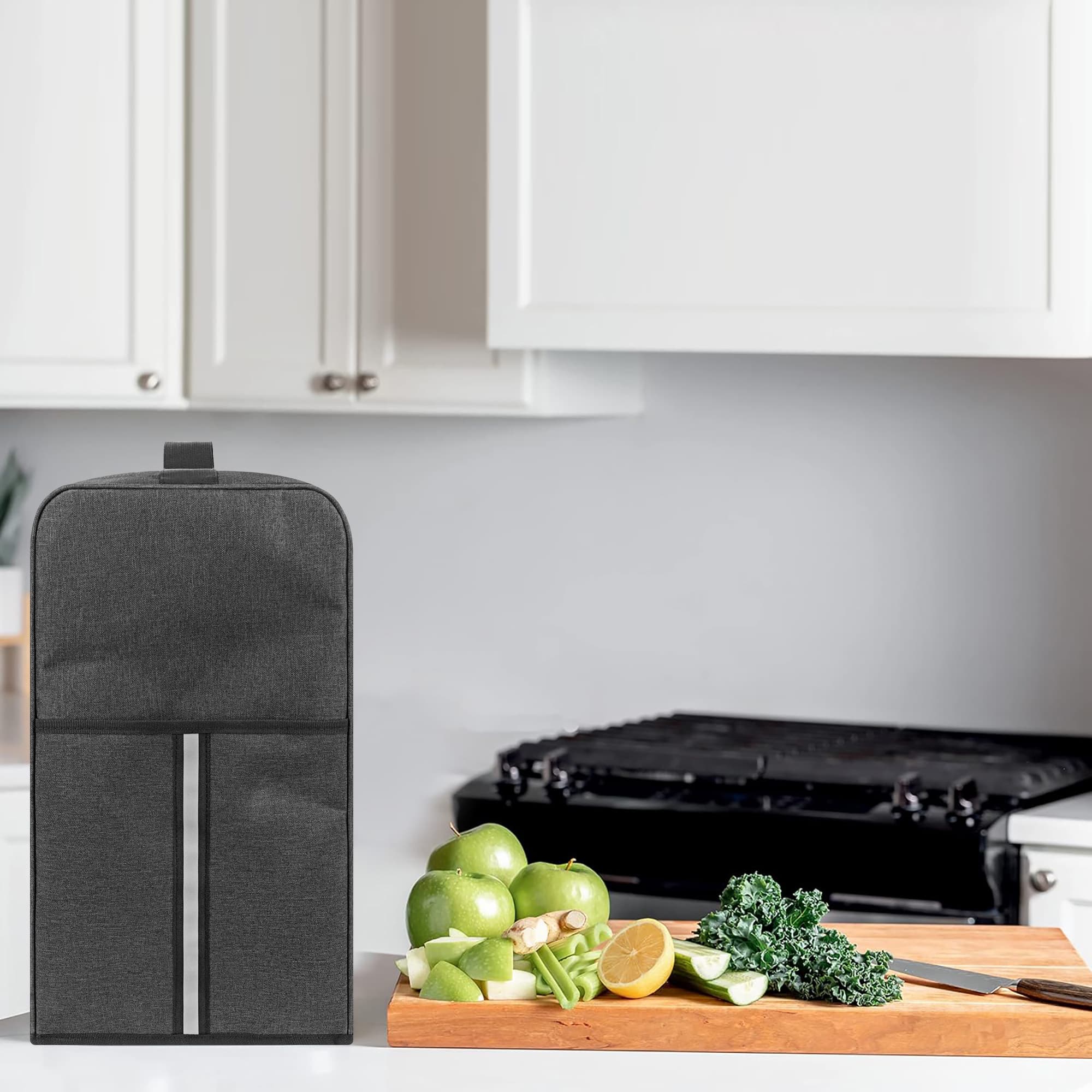 Juicer Cover, Waterproof and Dustproof  Protective Cover Compatible with Ninja JC151 and  Ninja NeverClog Cold Press Juicer, 12.6 "L x 7.9 "W x 15.7 "H - Dark grey - 6