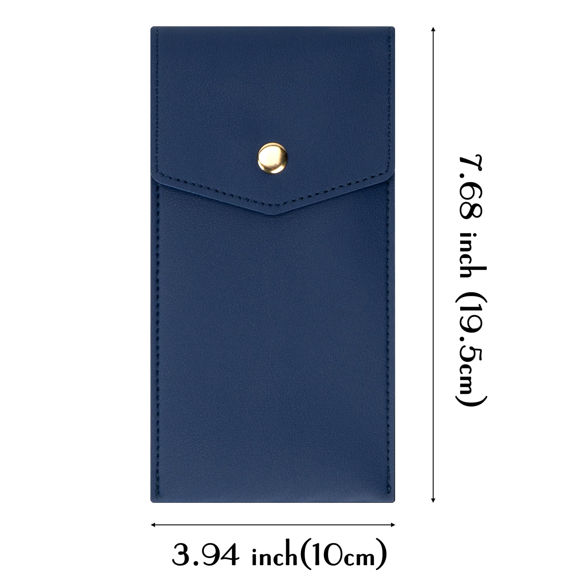 JANKINGS Leather Pencil Case, 2 Pcs Leather Pencil Pouch, MultiPurpose Pen Pocket Holds Pens Pointers Pencils (Brown + blue) - 1