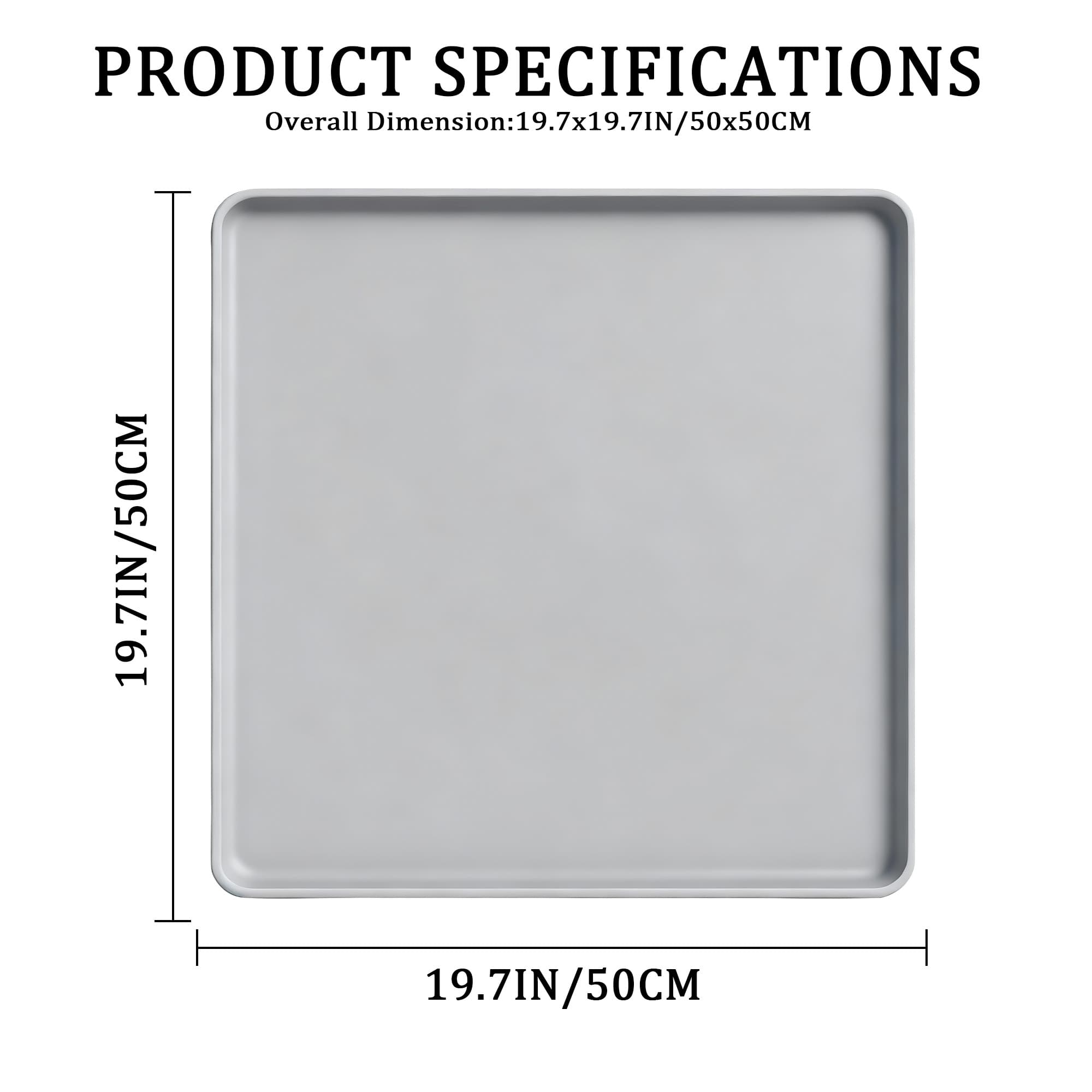 Water Cooler Mat, 19.7" x 19.7" Silicone Under Water Dispenser Mat, Spill-Proof Floor Protector for Wood Floors & Carpets (Gray) - 1