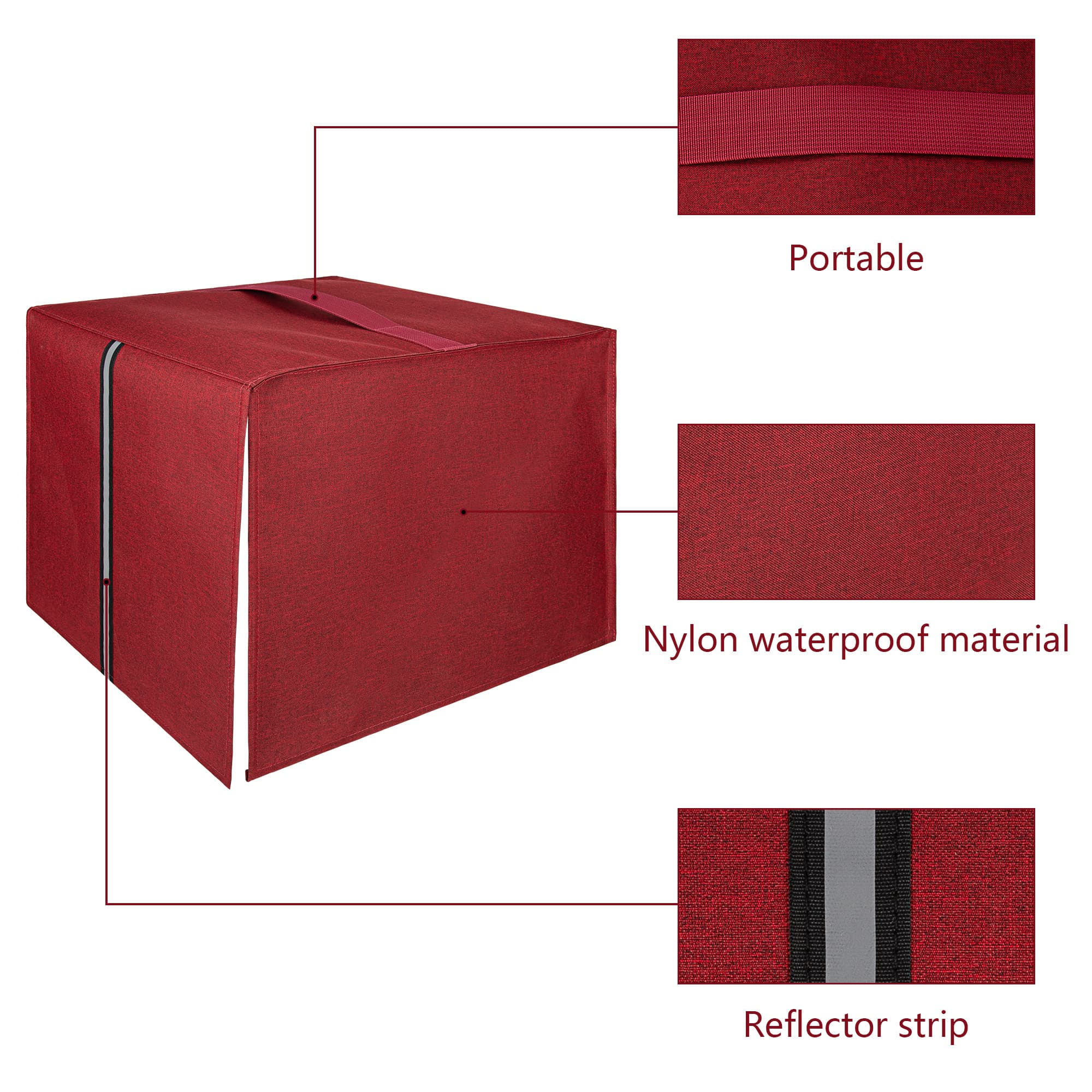Kingshion Printer Dust Cover Compatible with Brother printers, HP printers, Printer Dust Cover for Brother MFC-L2710DN/L2750DW and HP CP-L2530DW/L2550DN - Dark Red - 2