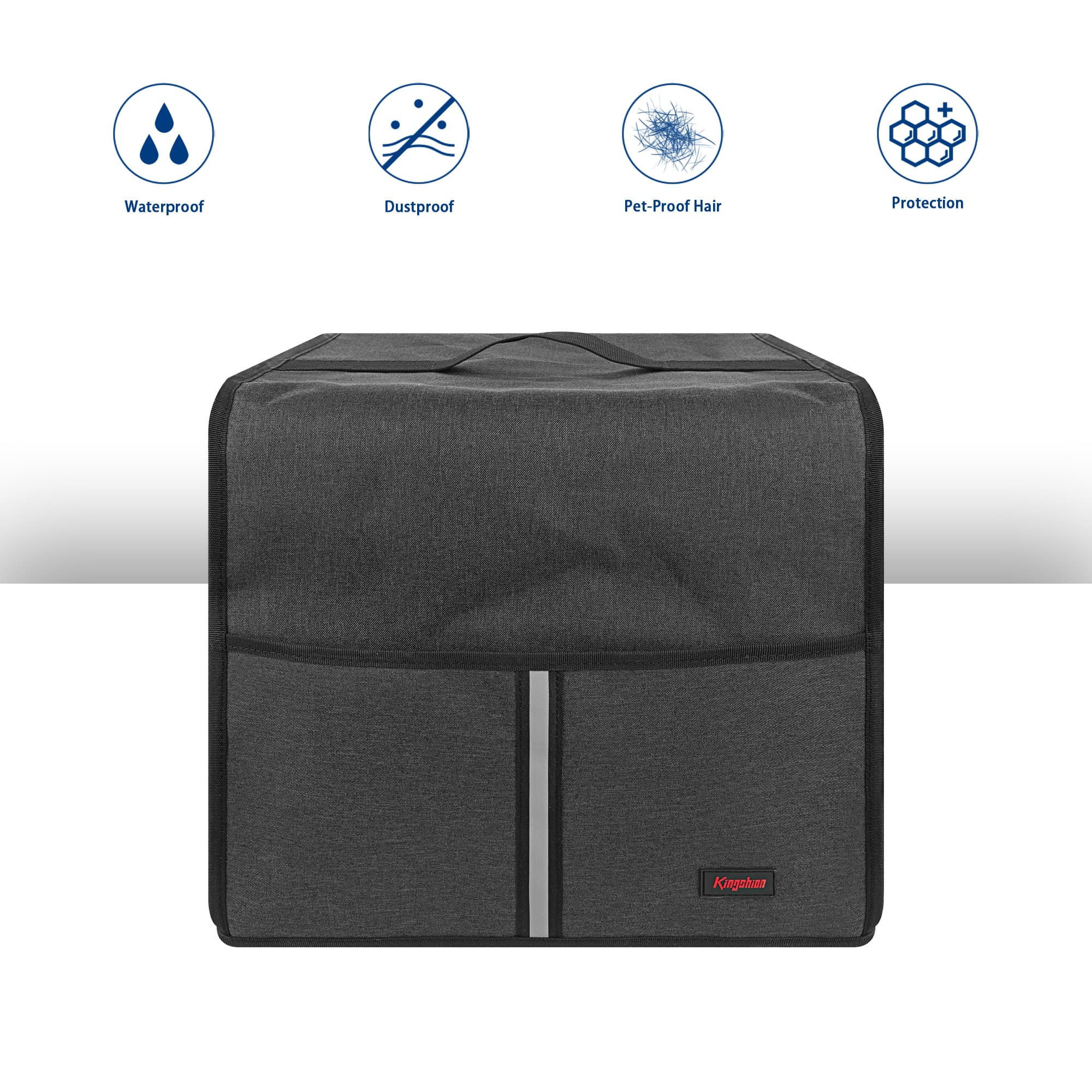 Dust Cover Compatible with TM6/ TM5 /TM31, Waterproof Padded Oxford Cloth Cover for Kitchen Mixer Machine - Dark grey - 4